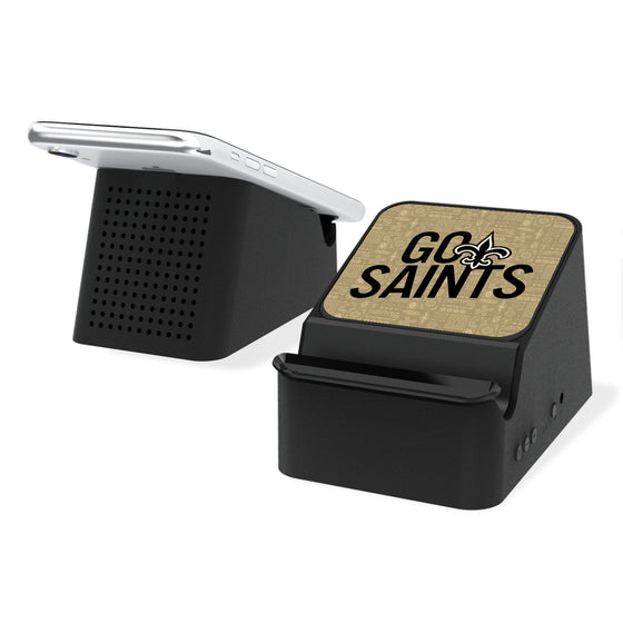 New Orleans Saints 2024 Illustrated Limited Edition Wireless Charging Station and Bluetooth Speaker-0