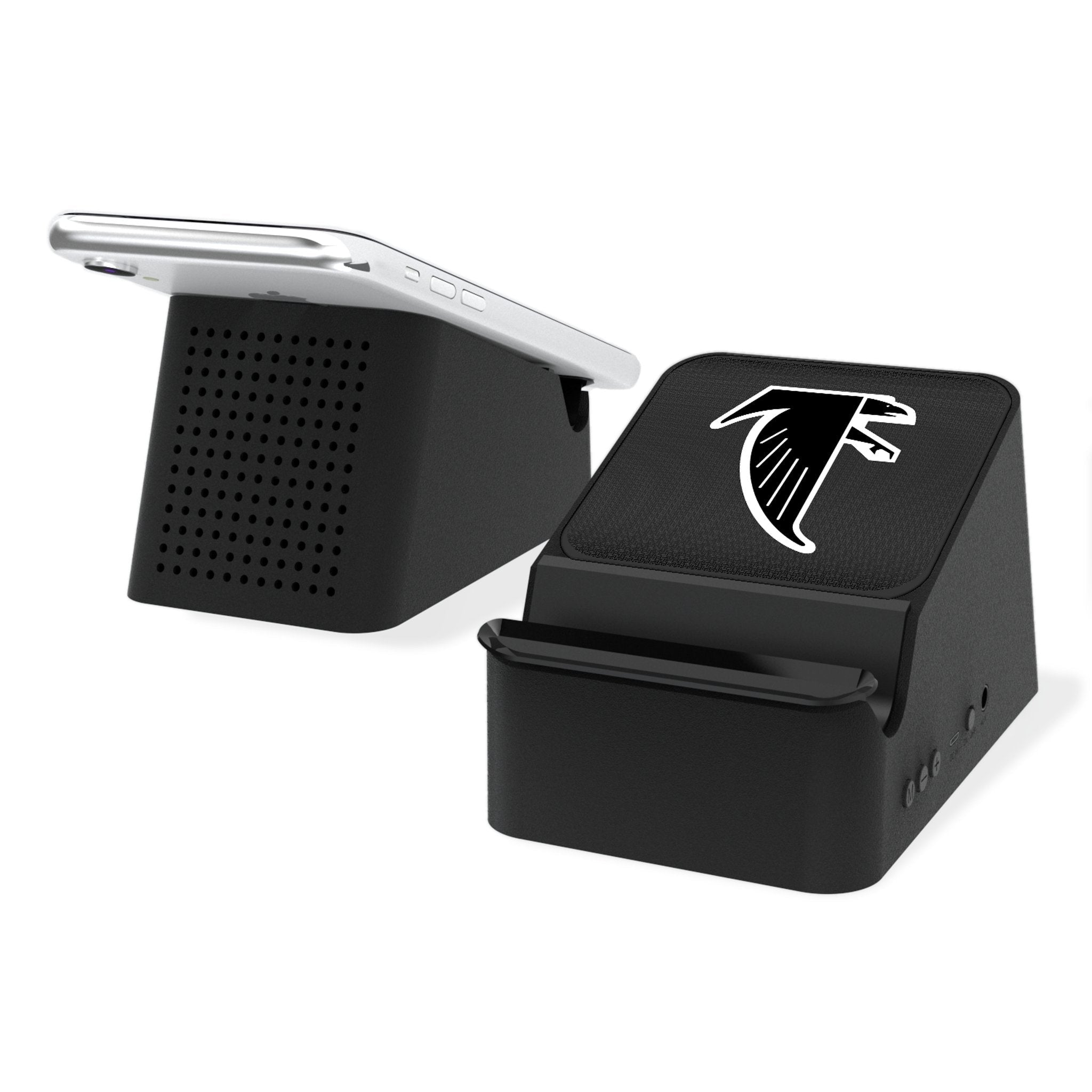 Atlanta Falcons Classic  Linen Wireless Charging Station and Bluetooth Speaker - Sports Gifts, Sports Memorabilia, Sports Collectibles, Fan Shop