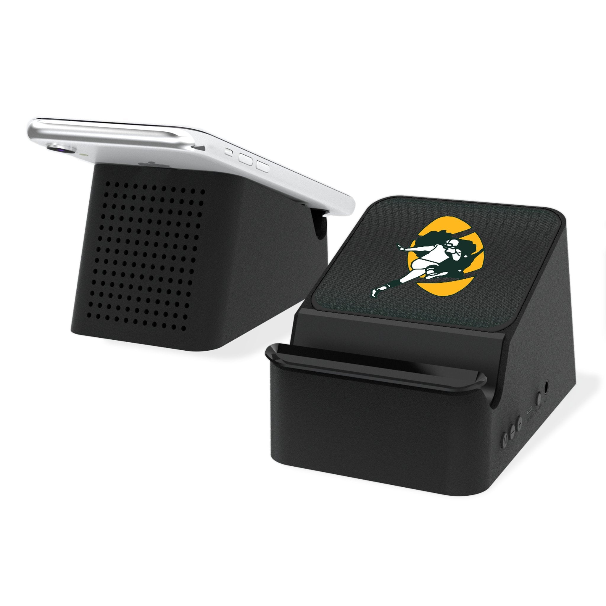 Green Bay Packers Historic Collection Linen Wireless Charging Station and Bluetooth Speaker - Sports Gifts, Sports Memorabilia, Sports Collectibles, Fan Shop
