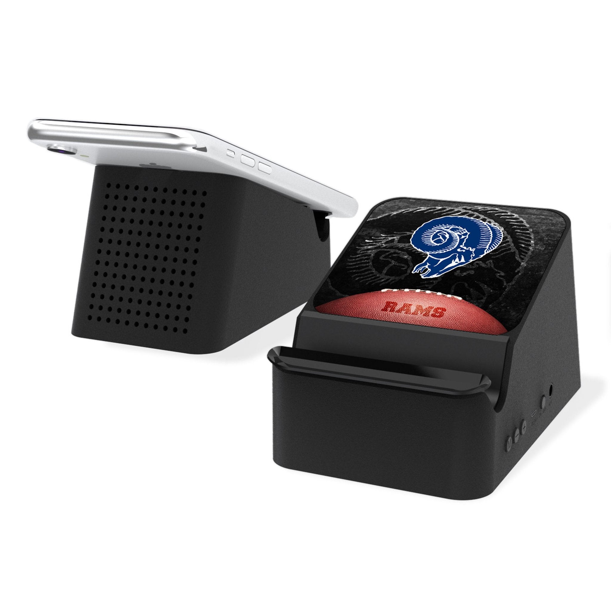 Los Angeles Rams Historic Collection Legendary Wireless Charging Station and Bluetooth Speaker - Sports Gifts, Sports Memorabilia, Sports Collectibles, Fan Shop