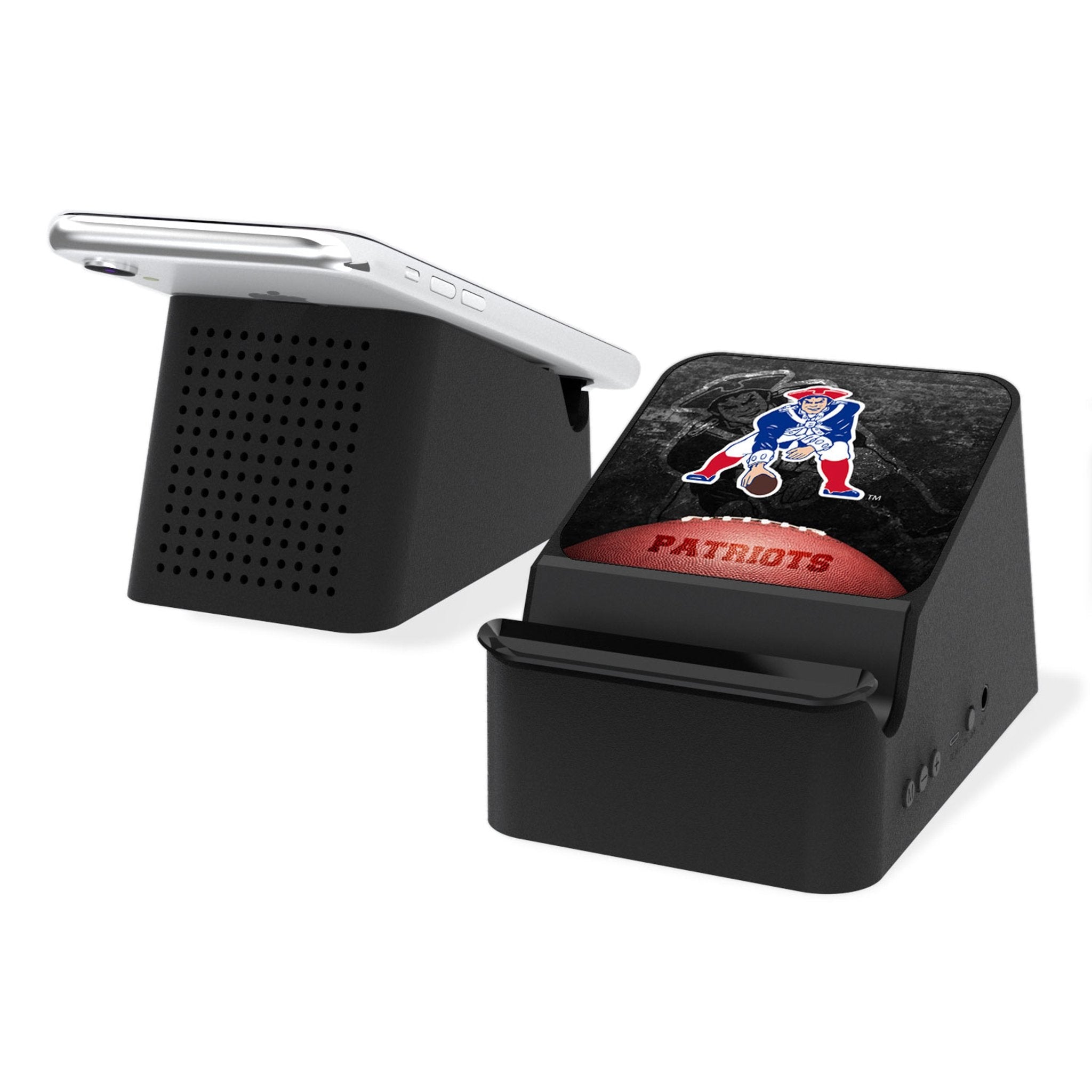 New England Patriots Historic Collection Legendary Wireless Charging Station and Bluetooth Speaker - Sports Gifts, Sports Memorabilia, Sports Collectibles, Fan Shop