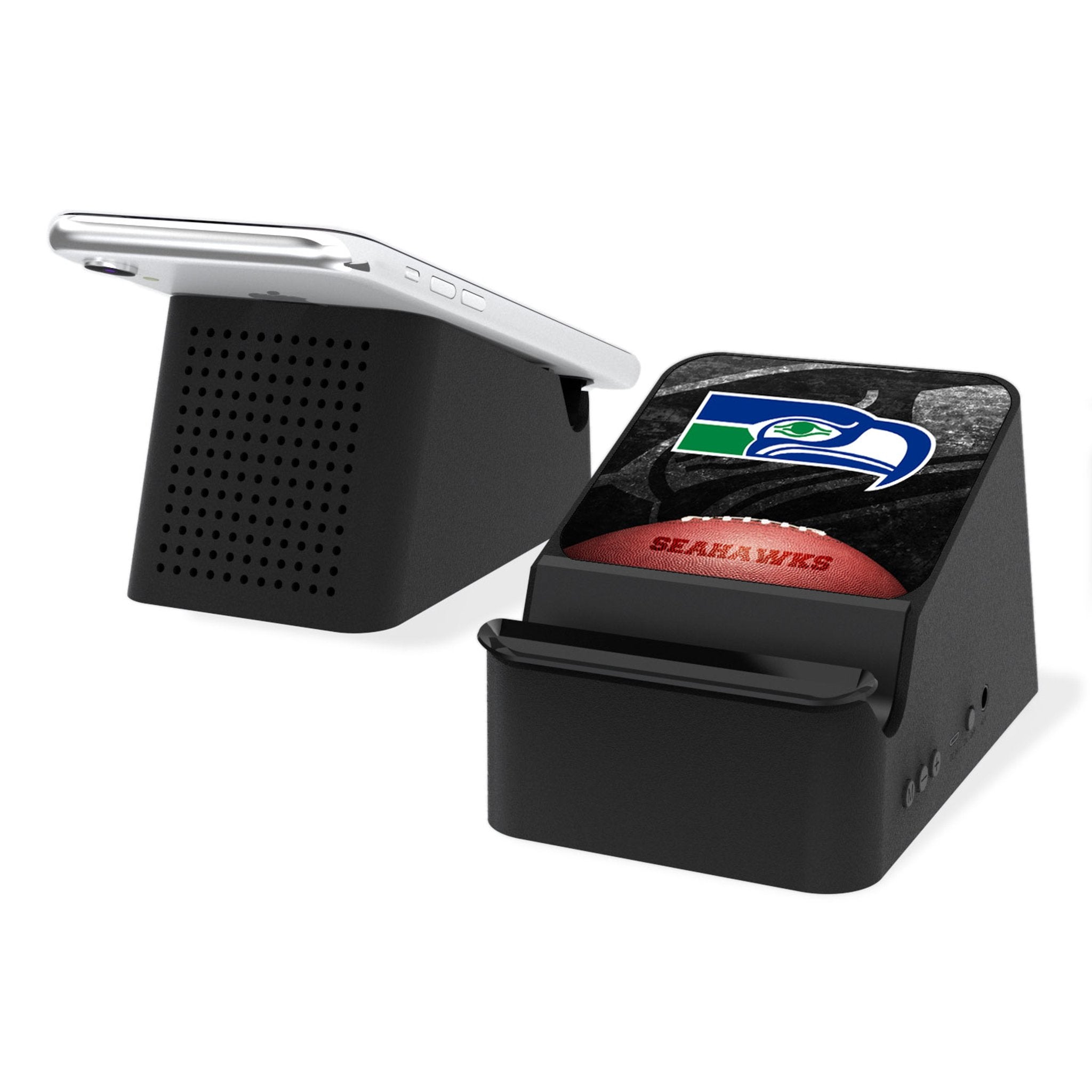 Seattle Seahawks Historic Collection Legendary Wireless Charging Station and Bluetooth Speaker - Sports Gifts, Sports Memorabilia, Sports Collectibles, Fan Shop