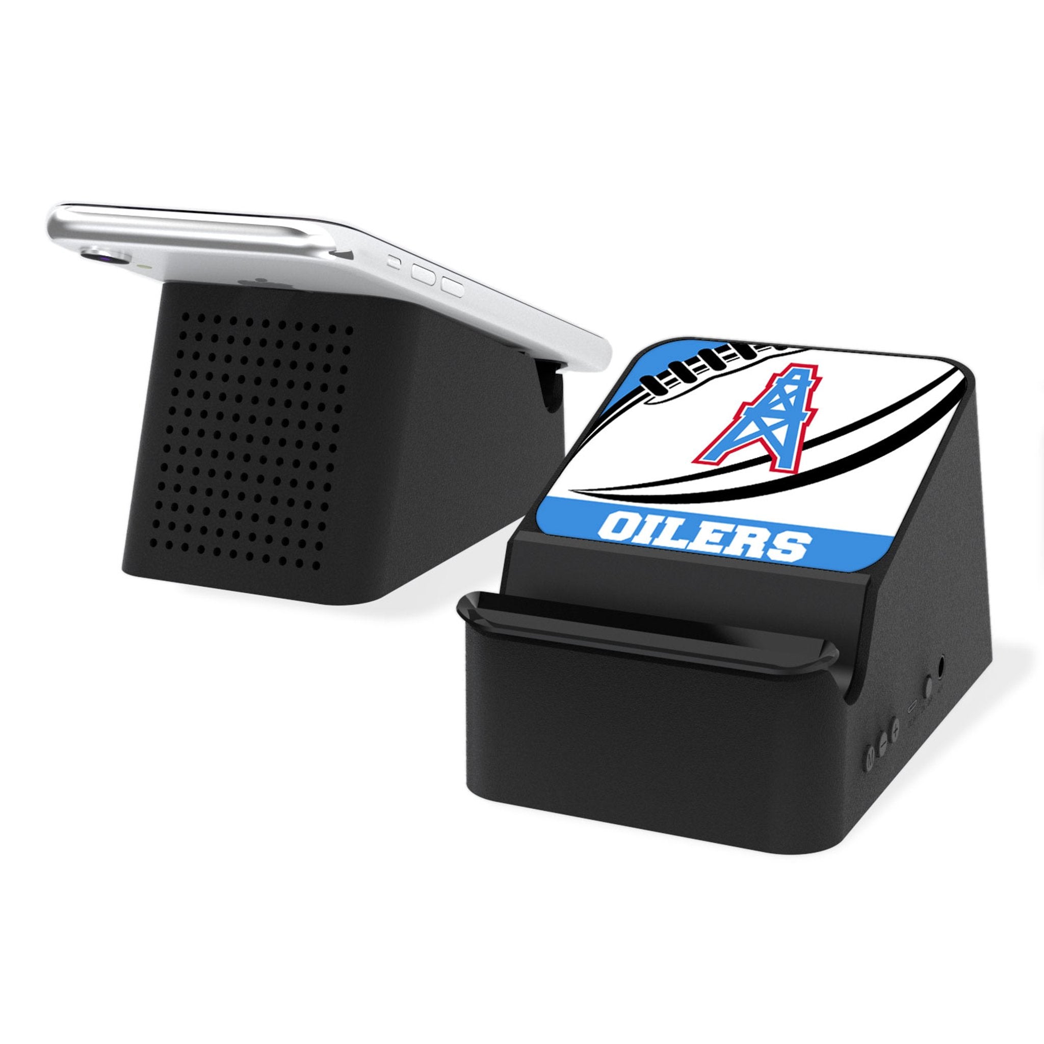 Houston Oilers Historic Collection Passtime Wireless Charging Station and Bluetooth Speaker - Sports Gifts, Sports Memorabilia, Sports Collectibles, Fan Shop