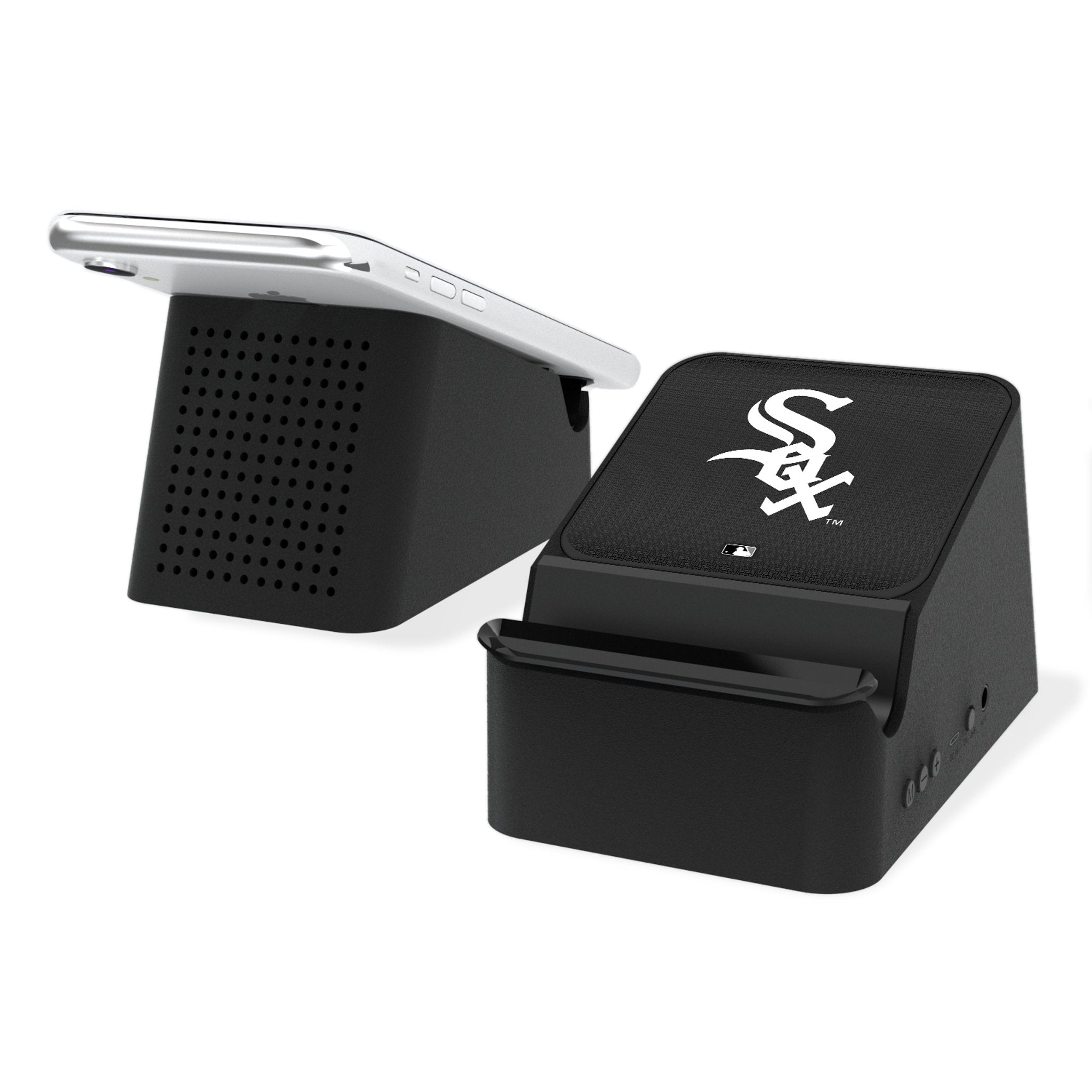 Chicago White Sox Linen Wireless Charging Station and Bluetooth Speaker - Sports Gifts, Sports Memorabilia, Sports Collectibles, Fan Shop