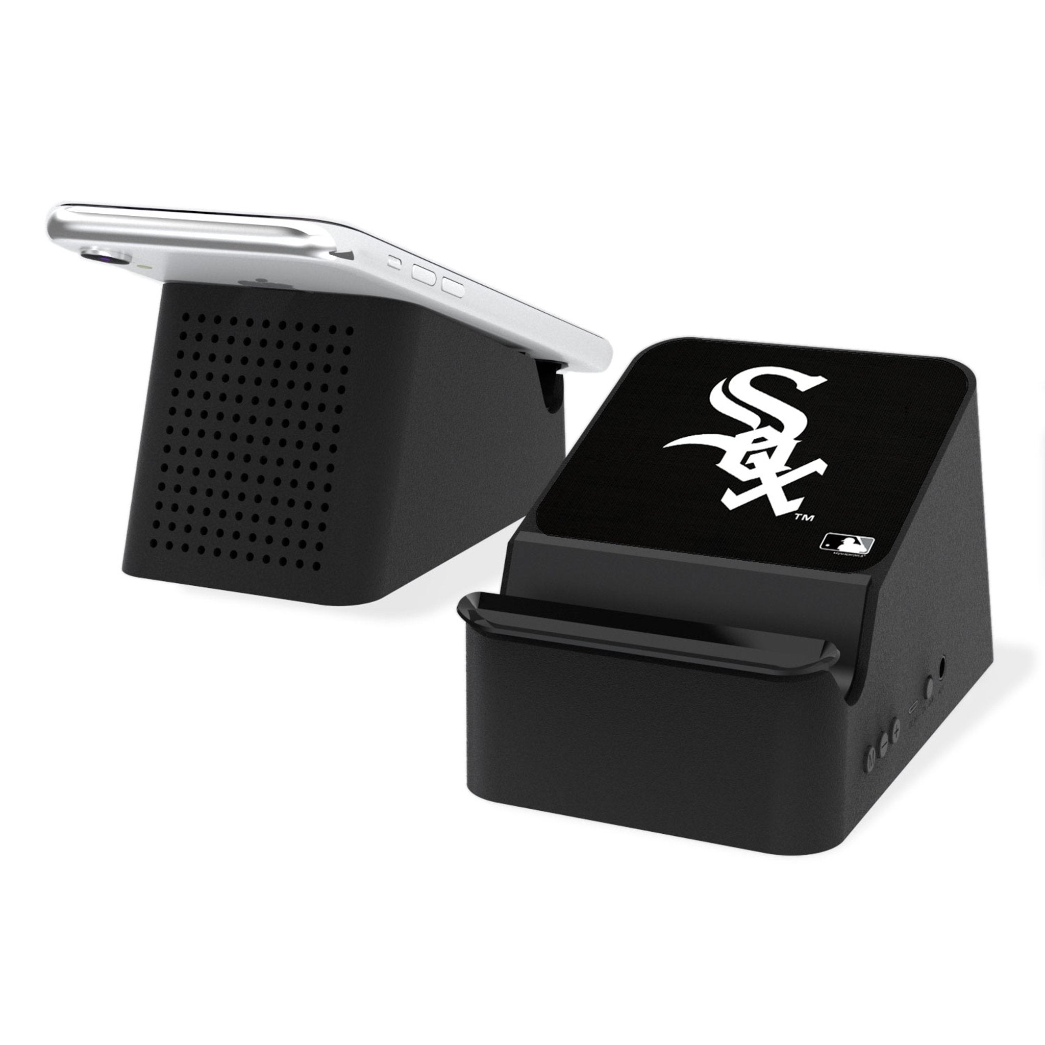 Chicago White Sox Solid Wireless Charging Station and Bluetooth Speaker - Sports Gifts, Sports Memorabilia, Sports Collectibles, Fan Shop