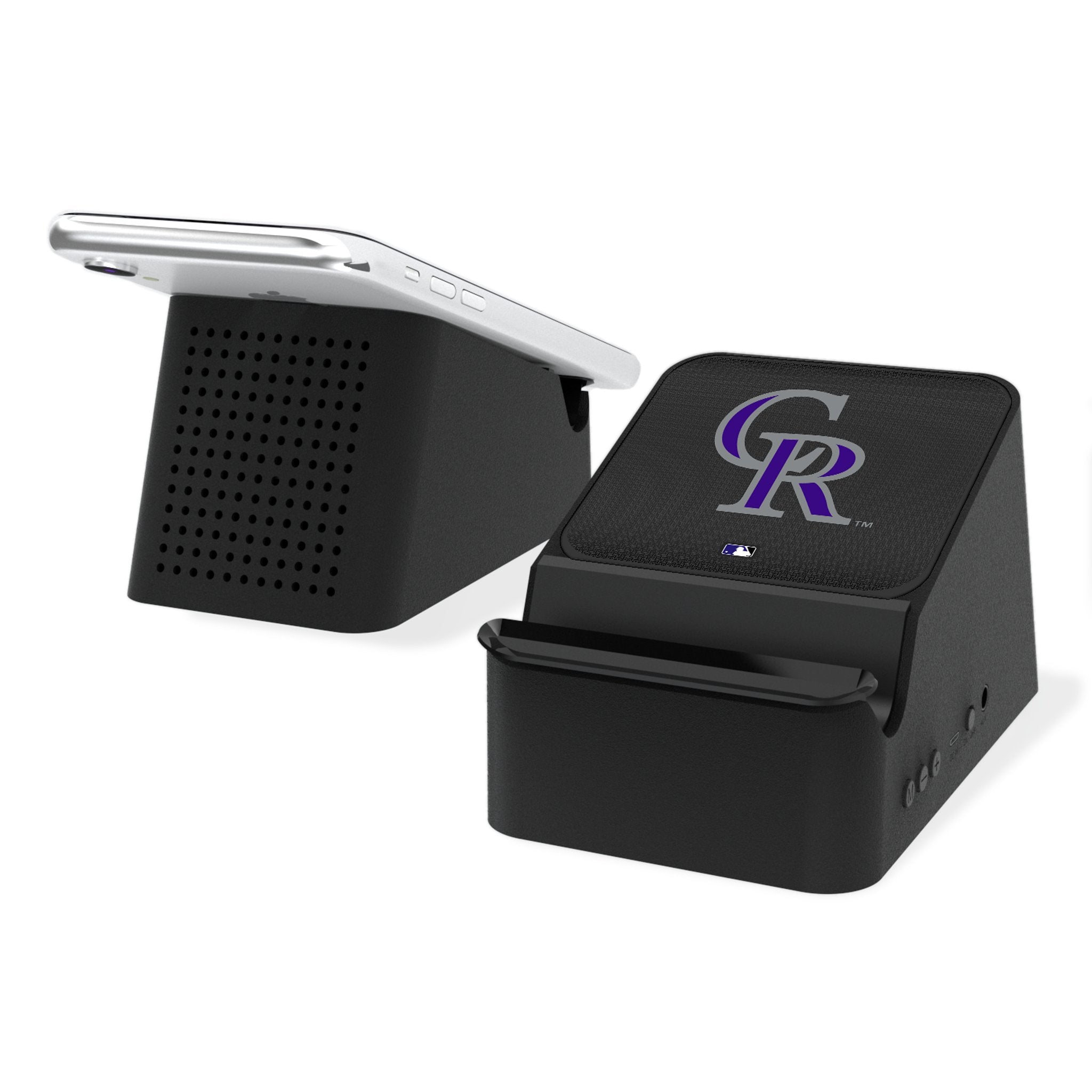 Colorado Rockies Linen Wireless Charging Station and Bluetooth Speaker - Sports Gifts, Sports Memorabilia, Sports Collectibles, Fan Shop