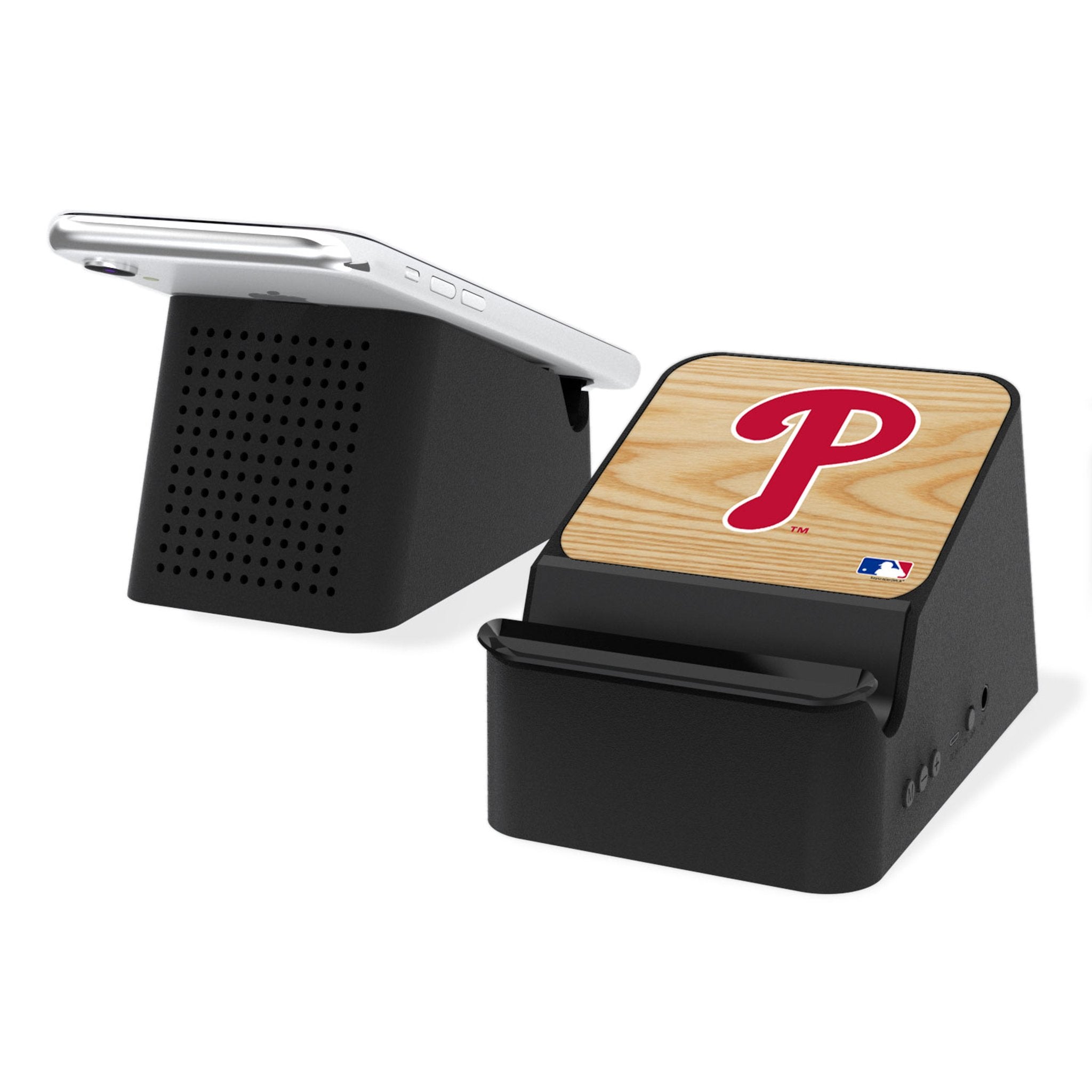 Philadelphia Phillies Baseball Bat Wireless Charging Station and Bluetooth Speaker - Sports Gifts, Sports Memorabilia, Sports Collectibles, Fan Shop