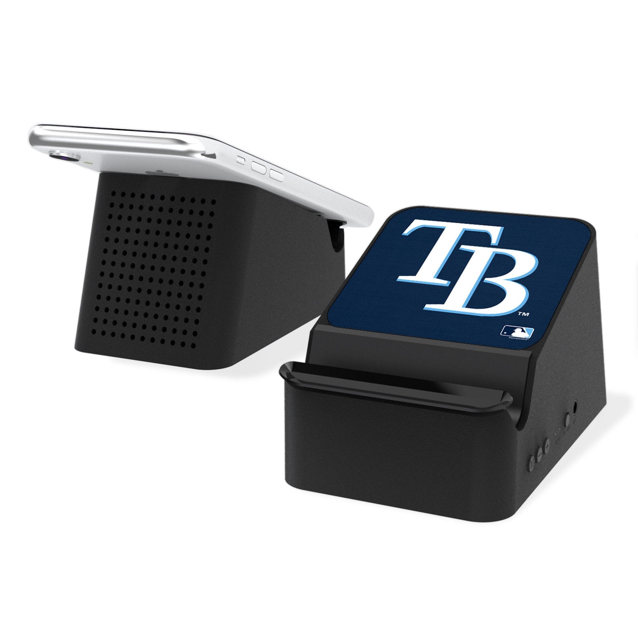 Tampa Bay Rays Solid Wireless Charging Station and Bluetooth Speaker - Sports Gifts, Sports Memorabilia, Sports Collectibles, Fan Shop