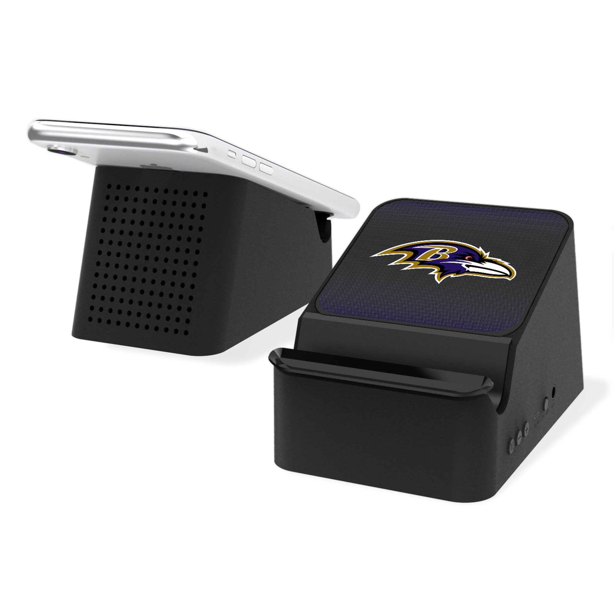 Baltimore Ravens Linen Wireless Charging Station and Bluetooth Speaker - Sports Gifts, Sports Memorabilia, Sports Collectibles, Fan Shop