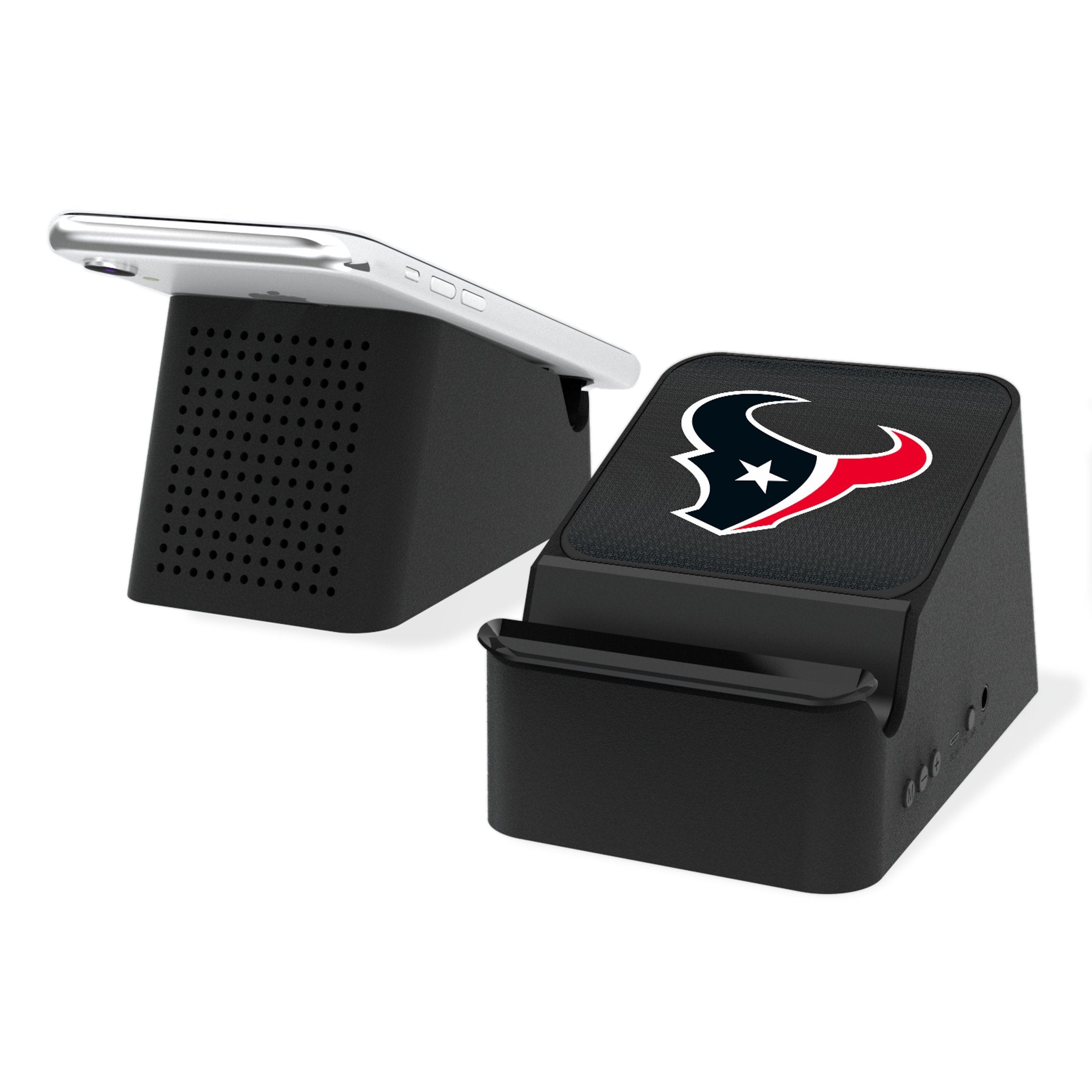 Houston Texans Linen Wireless Charging Station and Bluetooth Speaker - Sports Gifts, Sports Memorabilia, Sports Collectibles, Fan Shop
