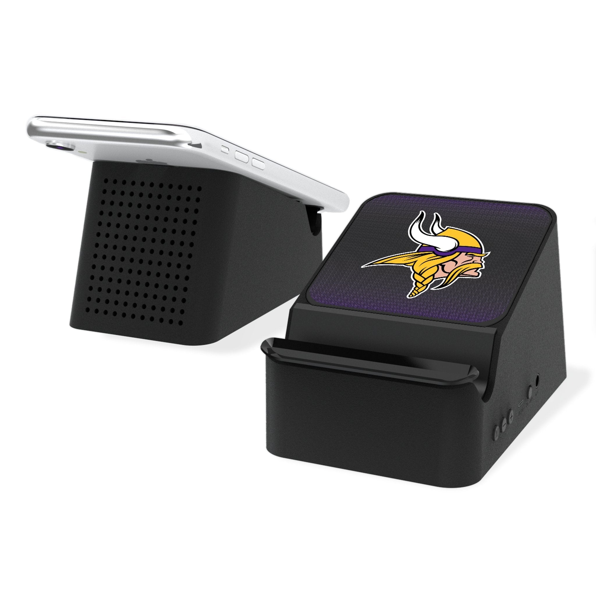 Minnesota Vikings Linen Wireless Charging Station and Bluetooth Speaker - Sports Gifts, Sports Memorabilia, Sports Collectibles, Fan Shop