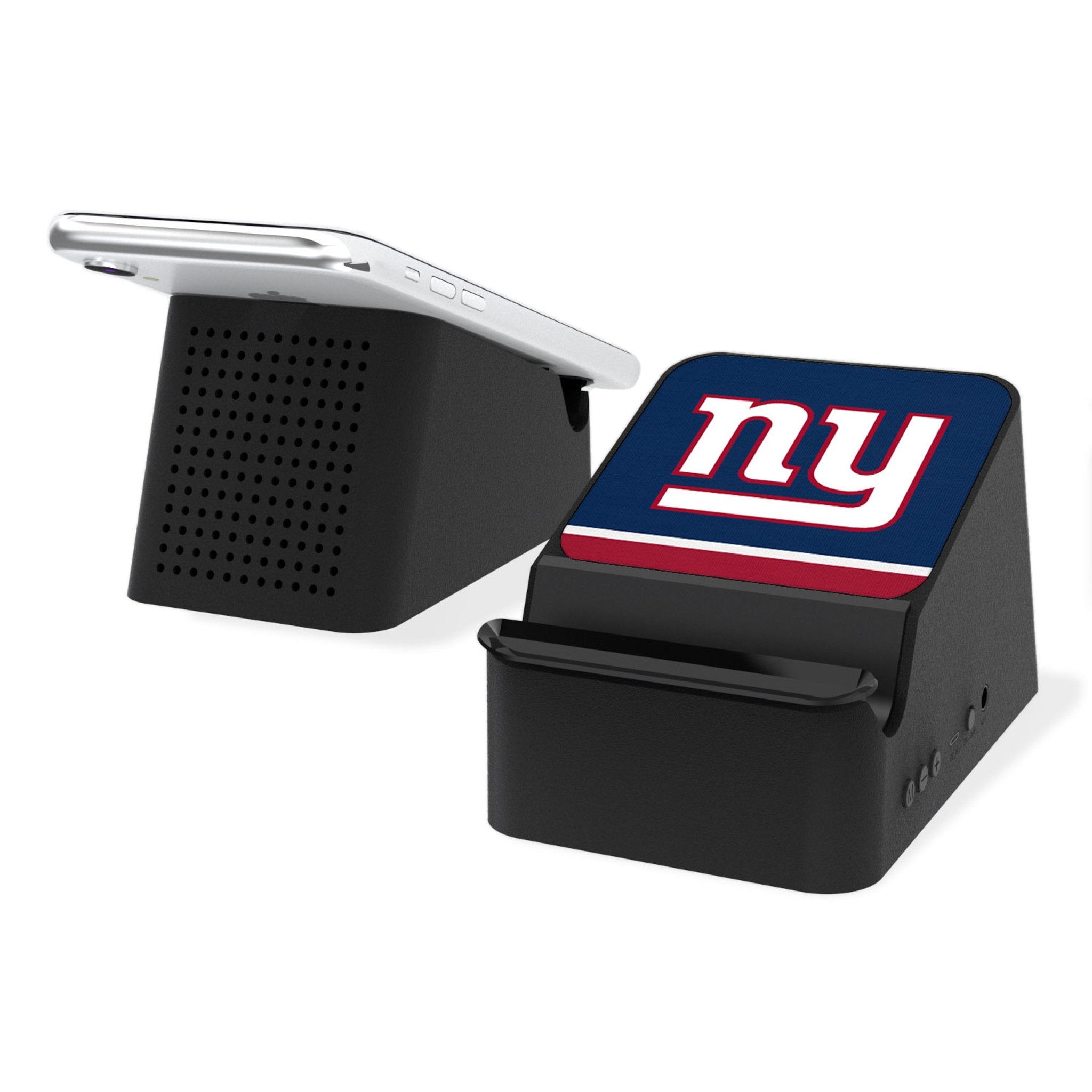 New York Giants Stripe Wireless Charging Station and Bluetooth Speaker - Sports Gifts, Sports Memorabilia, Sports Collectibles, Fan Shop
