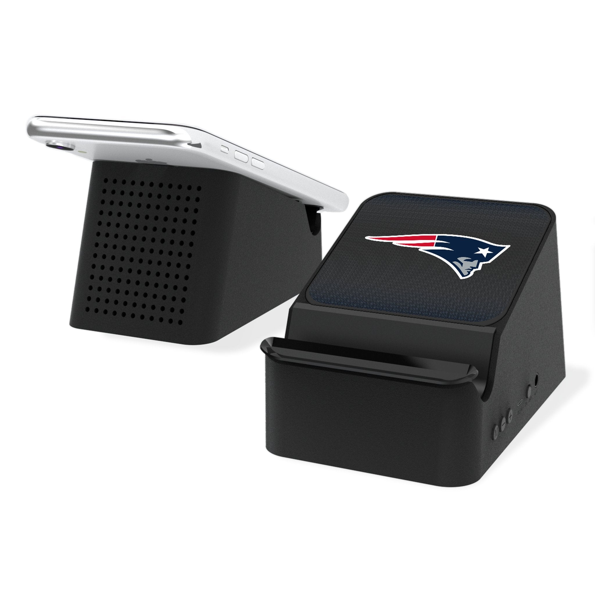 New England Patriots Linen Wireless Charging Station and Bluetooth Speaker - Sports Gifts, Sports Memorabilia, Sports Collectibles, Fan Shop