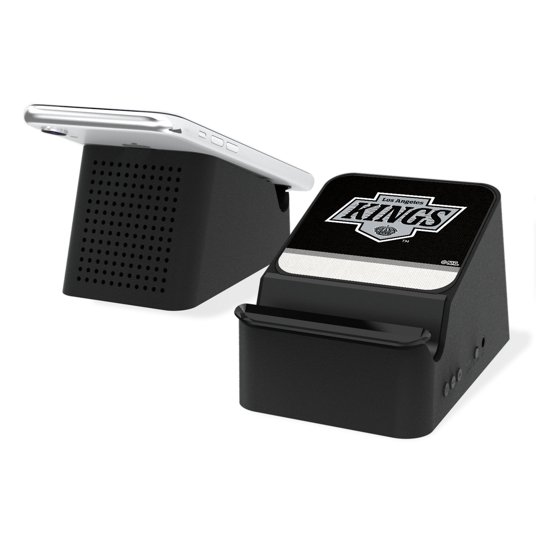 LA Kings Stripe Wireless Charging Station and Bluetooth Speaker - Sports Gifts, Sports Memorabilia, Sports Collectibles, Fan Shop
