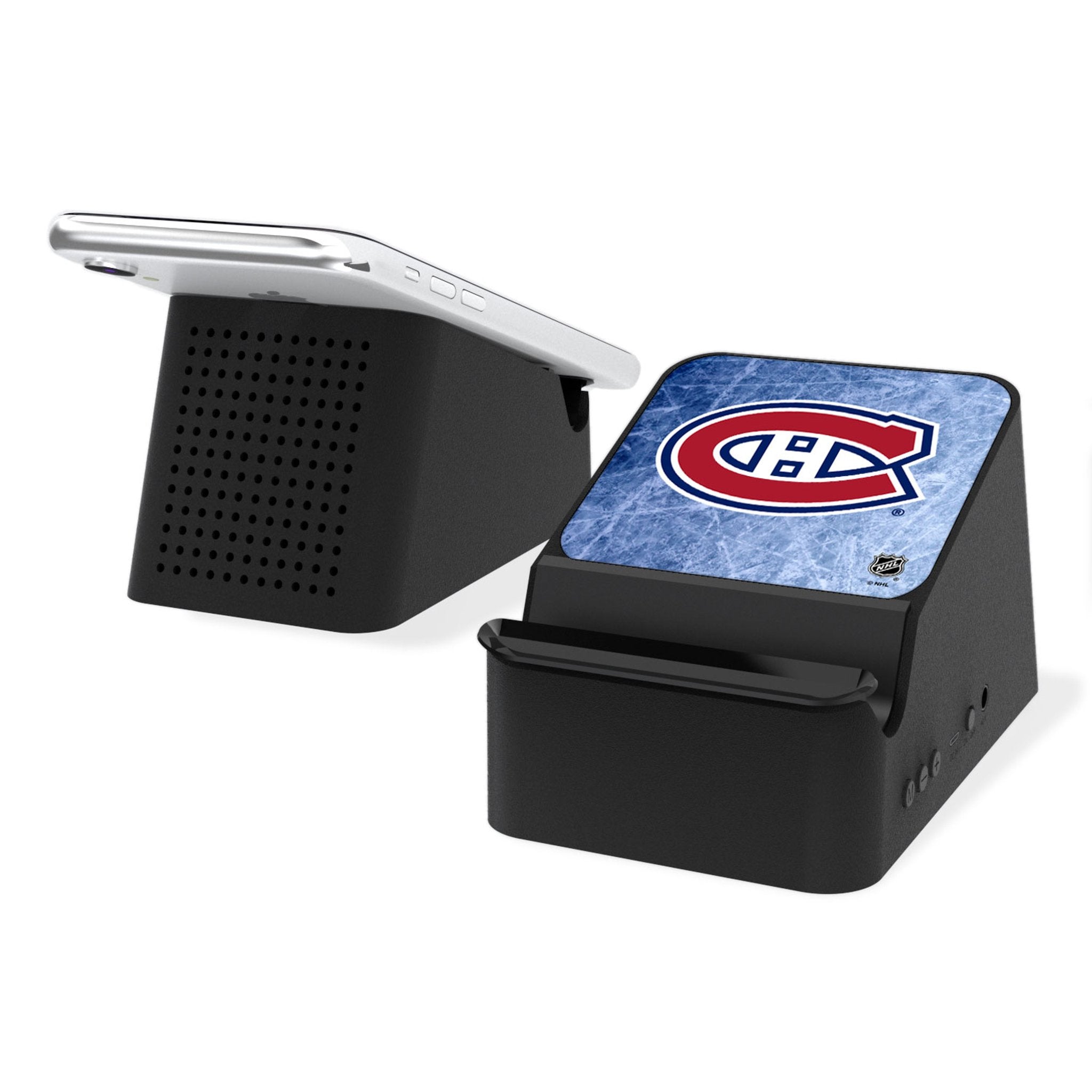 Montreal Canadiens Ice Flood Wireless Charging Station and Bluetooth Speaker - Sports Gifts, Sports Memorabilia, Sports Collectibles, Fan Shop