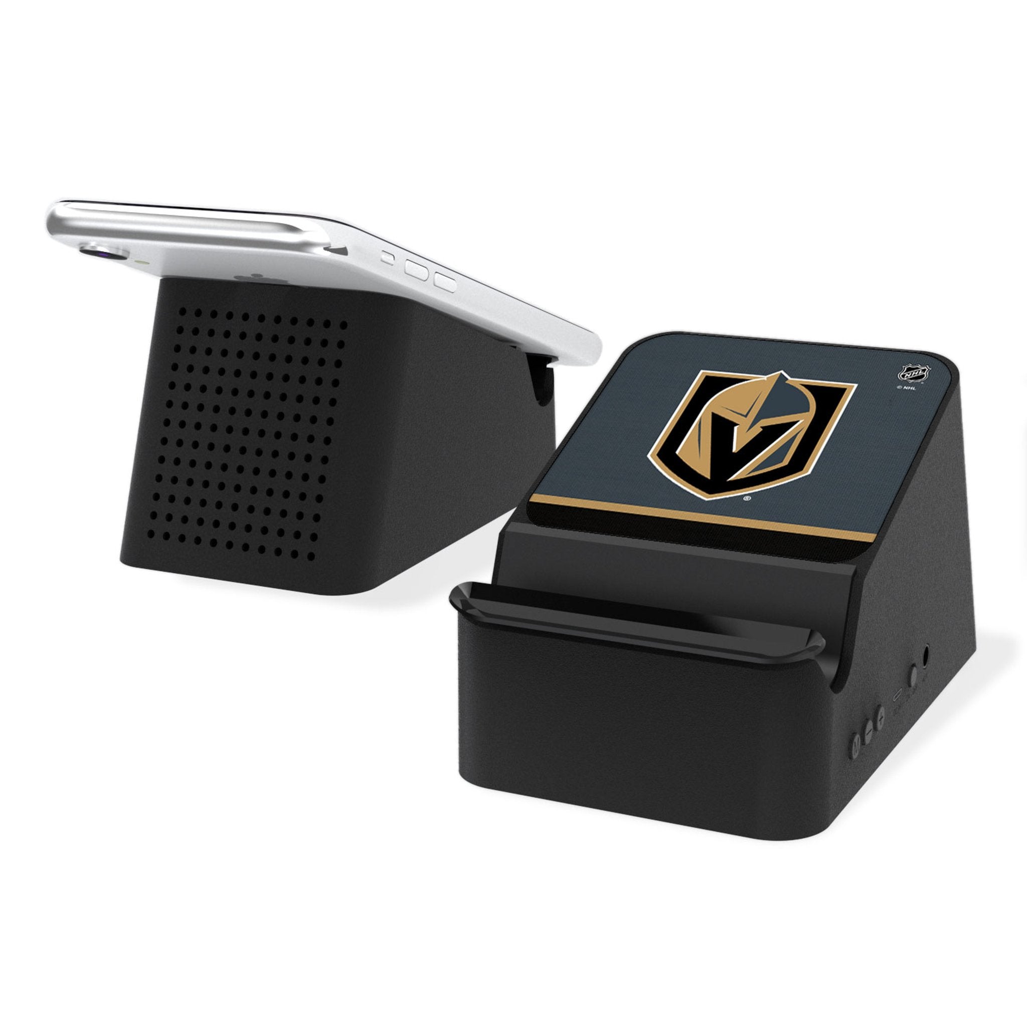 Vegas Golden Knights Stripe Wireless Charging Station and Bluetooth Speaker - Sports Gifts, Sports Memorabilia, Sports Collectibles, Fan Shop