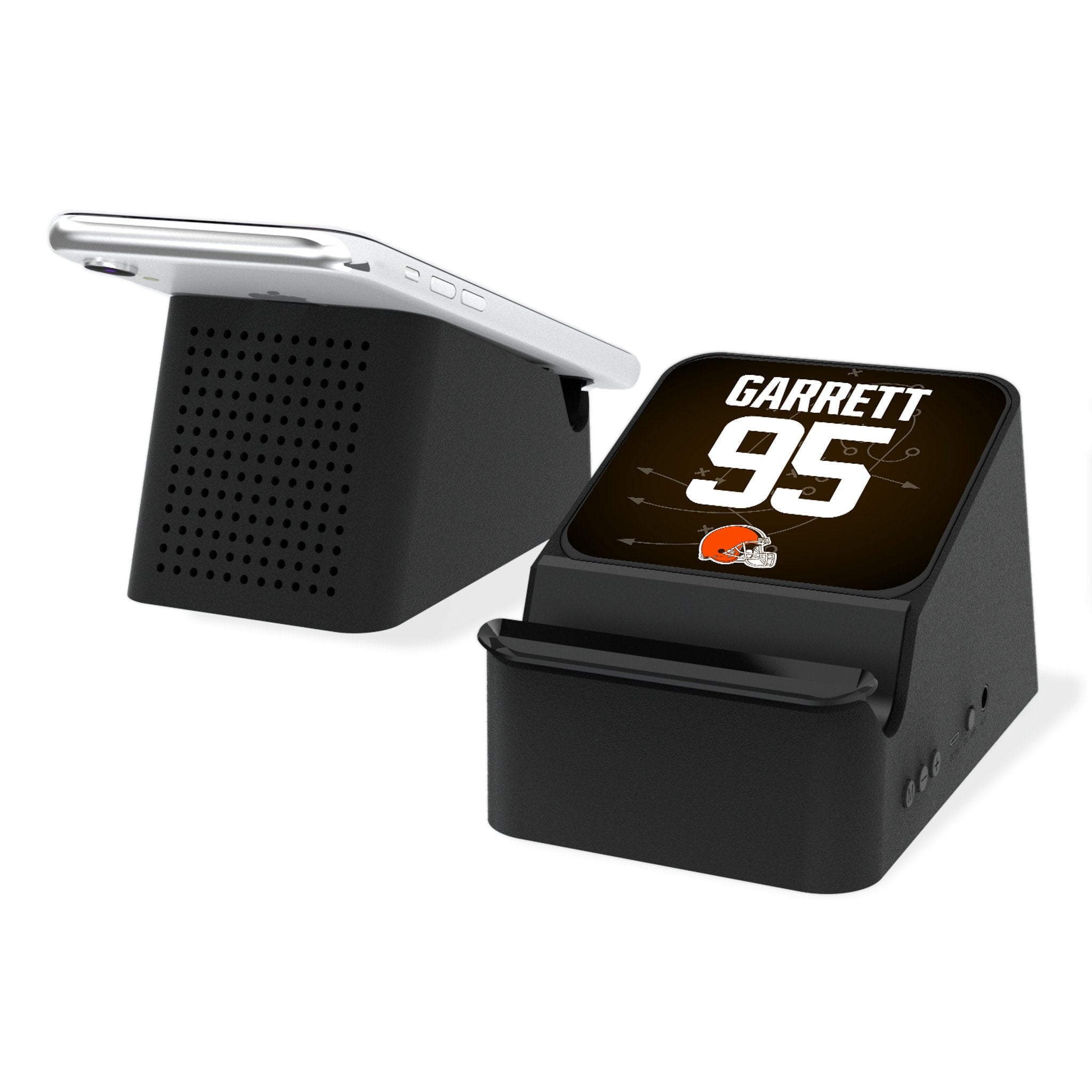 Myles Garrett Cleveland Browns 95 Ready Wireless Charging Station and Bluetooth Speaker - Sports Gifts, Sports Memorabilia, Sports Collectibles, Fan Shop