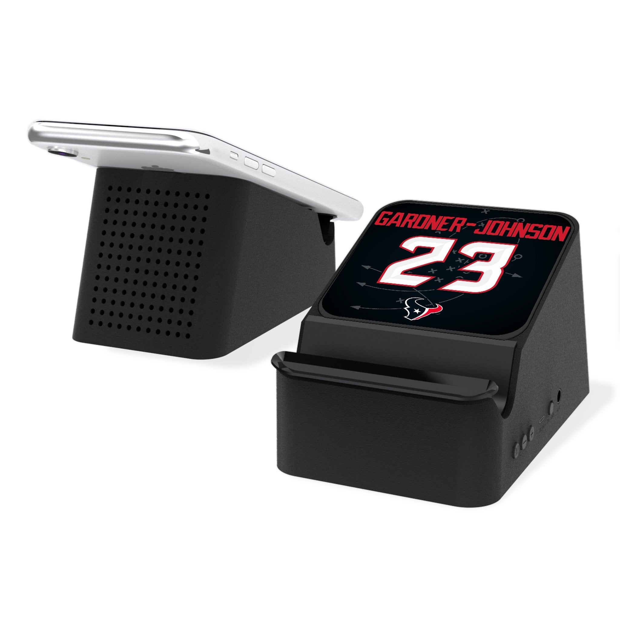 C.J. Gardner-Johnson Houston Texans 23 Game Tactic Wireless Charging Station and Bluetooth Speaker - Sports Gifts, Sports Memorabilia, Sports Collectibles, Fan Shop