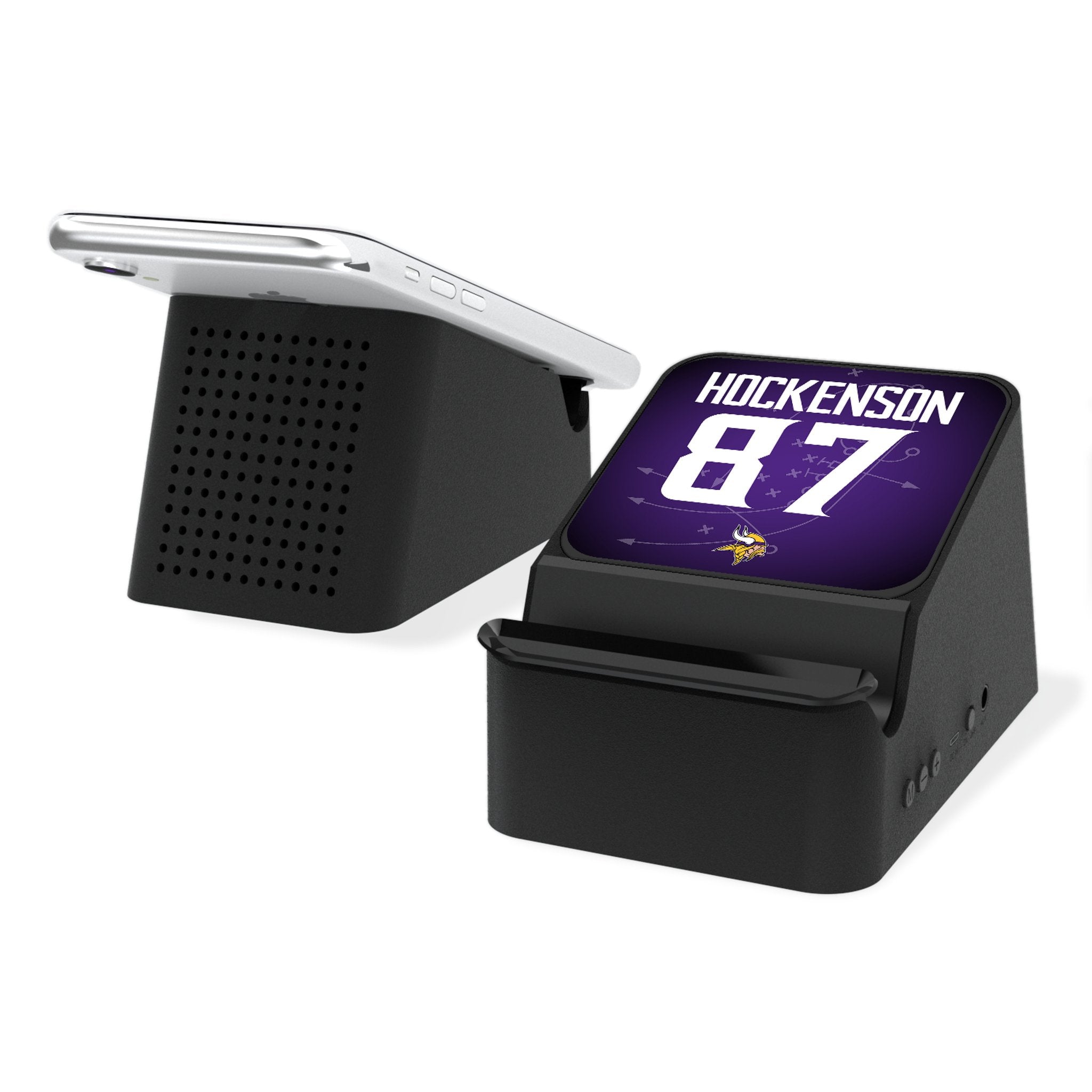 T.J. Hockenson Minnesota Vikings 87 Ready Wireless Charging Station and Bluetooth Speaker - Sports Gifts, Sports Memorabilia, Sports Collectibles, Fan Shop