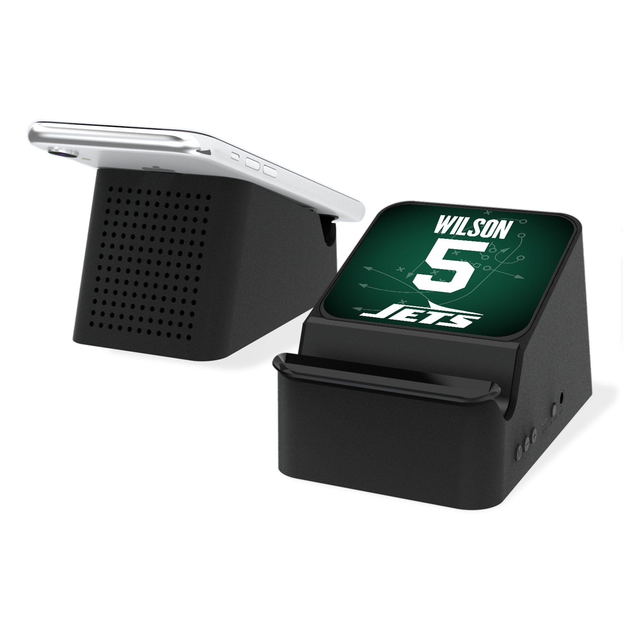 Garrett Wilson New York Jets 5 Ready Wireless Charging Station and Bluetooth Speaker - Sports Gifts, Sports Memorabilia, Sports Collectibles, Fan Shop