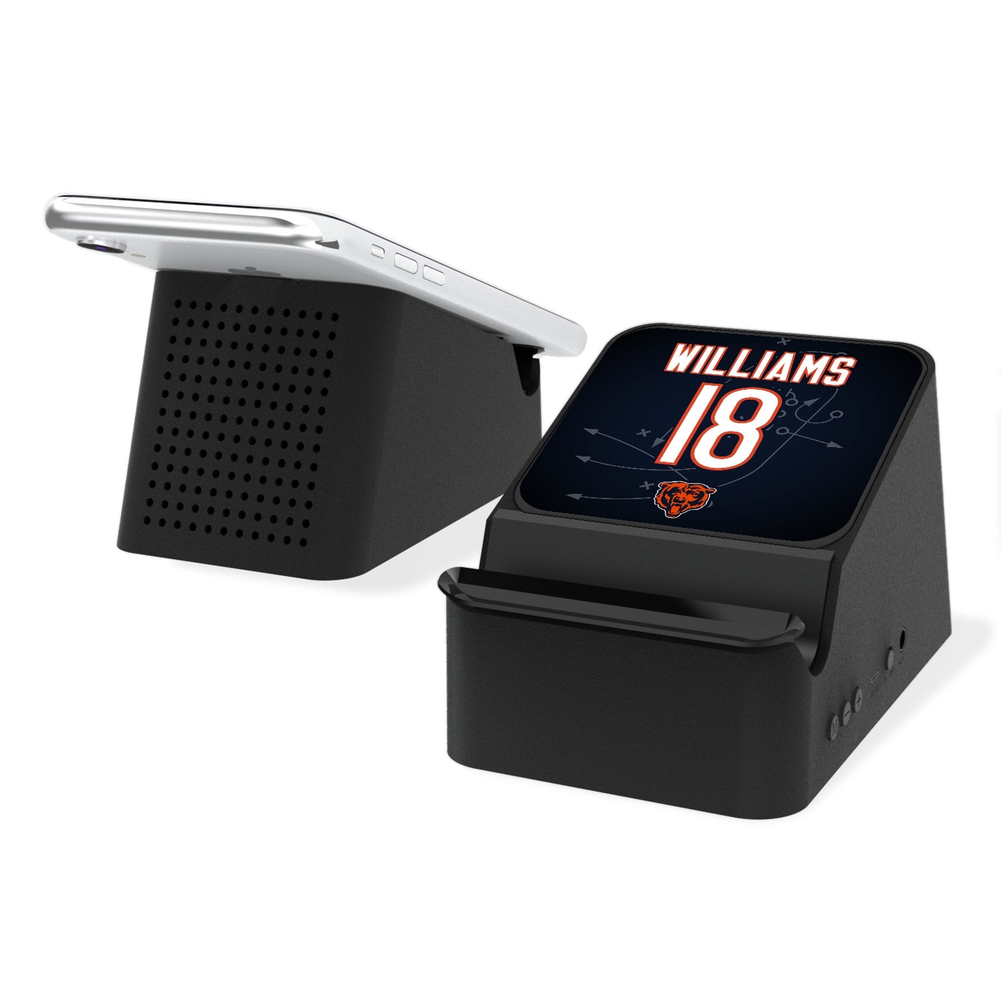 Caleb Williams Chicago Bears 18 Ready Wireless Charging Station and Bluetooth Speaker - Sports Gifts, Sports Memorabilia, Sports Collectibles, Fan Shop
