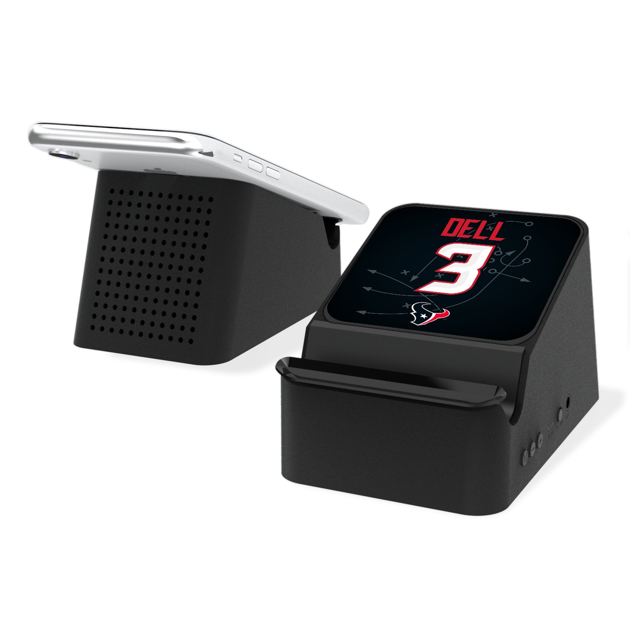 Tank Dell Houston Texans 3 Ready Wireless Charging Station and Bluetooth Speaker - Sports Gifts, Sports Memorabilia, Sports Collectibles, Fan Shop