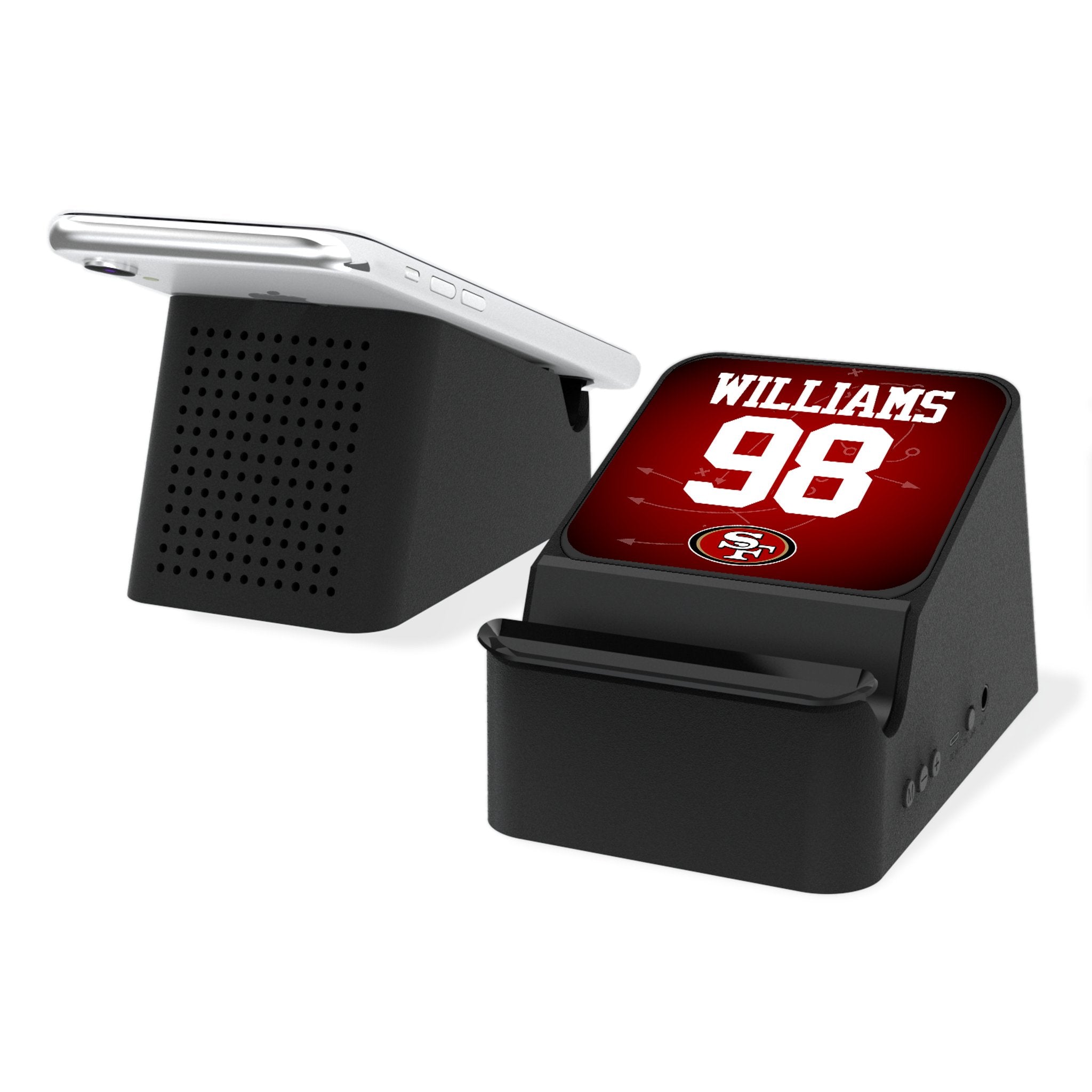 Mykel Williams San Francisco 49ers 98 Game Tactic Wireless Charging Station and Bluetooth Speaker - Sports Gifts, Sports Memorabilia, Sports Collectibles, Fan Shop