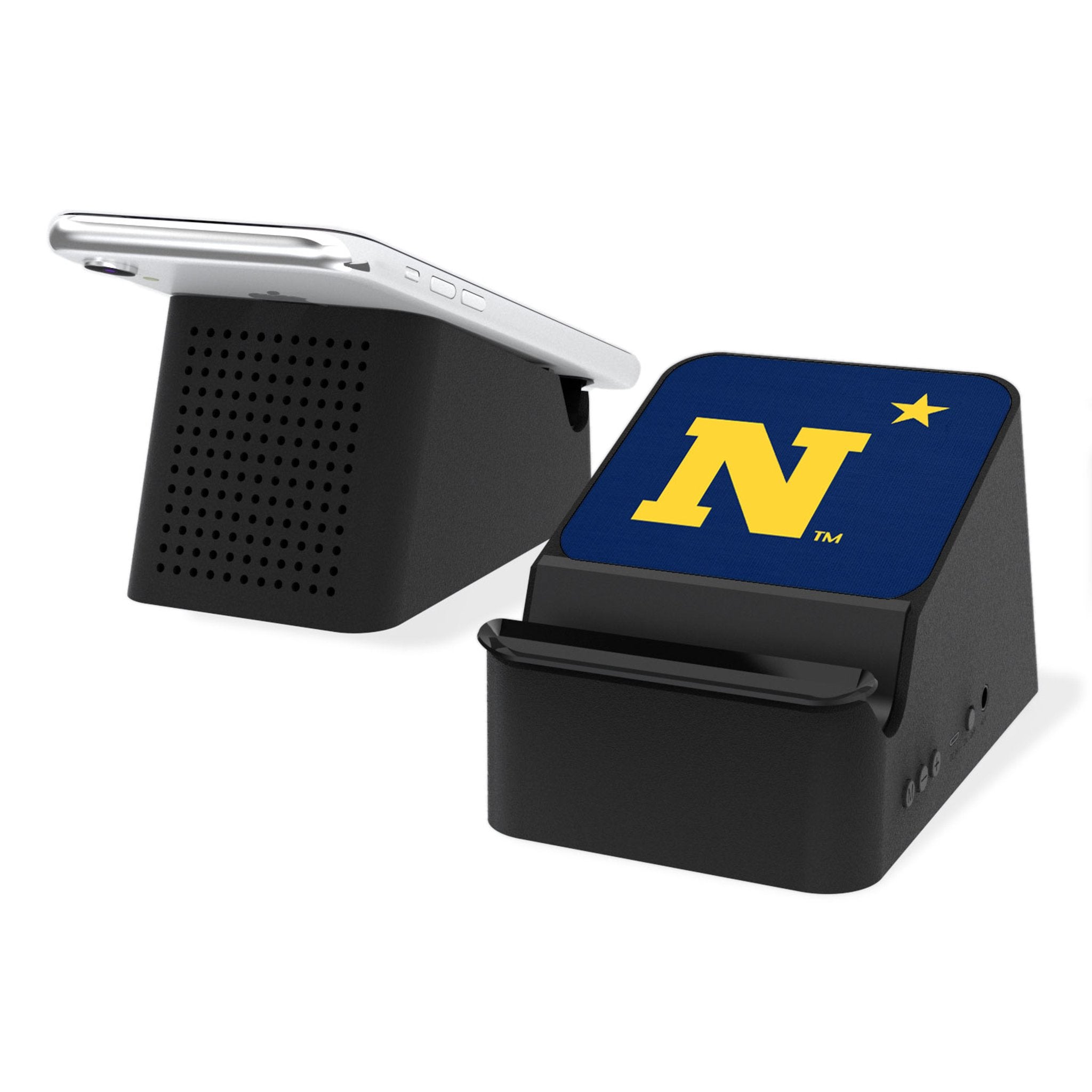 United State Naval Academy Midshipmen Solid Wireless Charging Station and Bluetooth Speaker - Sports Gifts, Sports Memorabilia, Sports Collectibles, Fan Shop