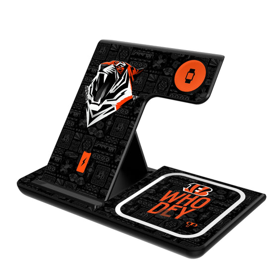 Cincinnati Bengals 2024 Illustrated Limited Edition 3 in 1 Charging Station-0