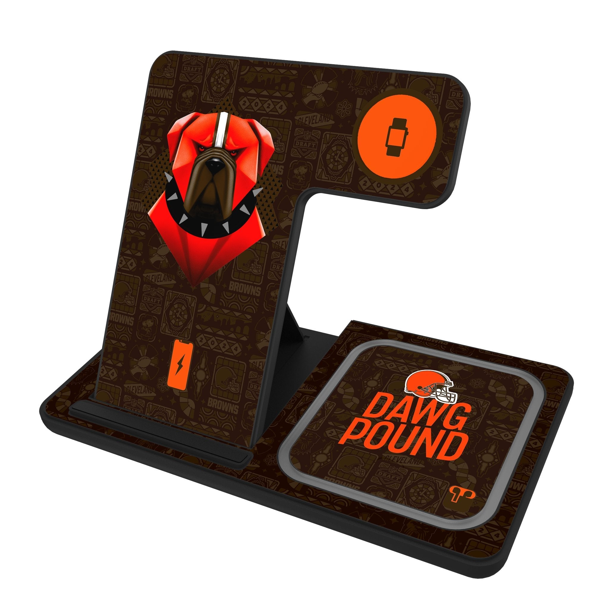 Cleveland Browns 2024 Illustrated Limited Edition 3 in 1 Charging Station - Sports Gifts, Sports Memorabilia, Sports Collectibles, Fan Shop
