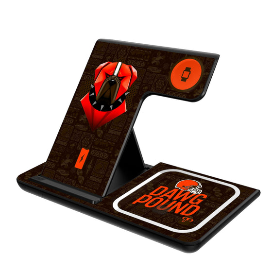 Cleveland Browns 2024 Illustrated Limited Edition 3 in 1 Charging Station-0