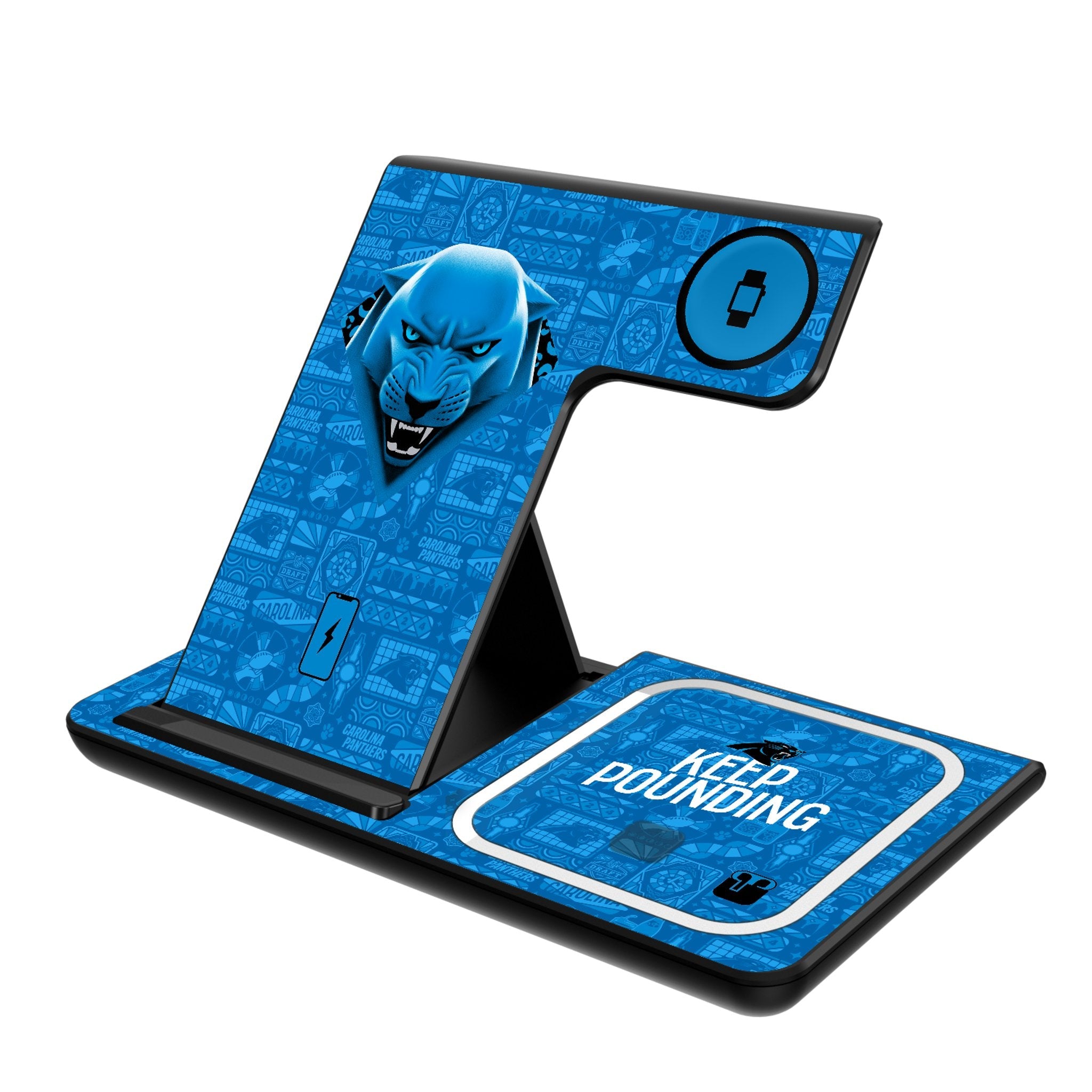 Carolina Panthers 2024 Illustrated Limited Edition 3 in 1 Charging Station - Sports Gifts, Sports Memorabilia, Sports Collectibles, Fan Shop