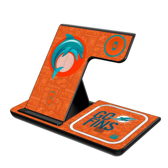 Miami Dolphins 2024 Illustrated Limited Edition 3 in 1 Charging Station-0