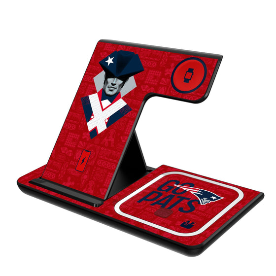 New England Patriots 2024 Illustrated Limited Edition 3 in 1 Charging Station-0