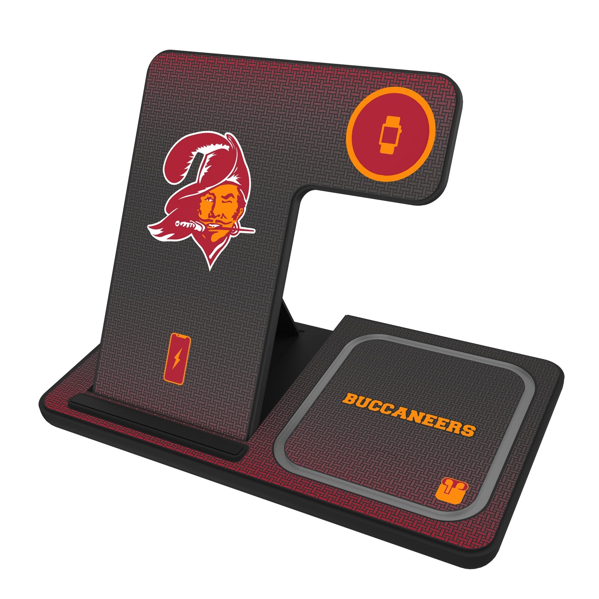 Tampa Bay Buccaneers Historic Collection Linen 3 in 1 Charging Station - Sports Gifts, Sports Memorabilia, Sports Collectibles, Fan Shop