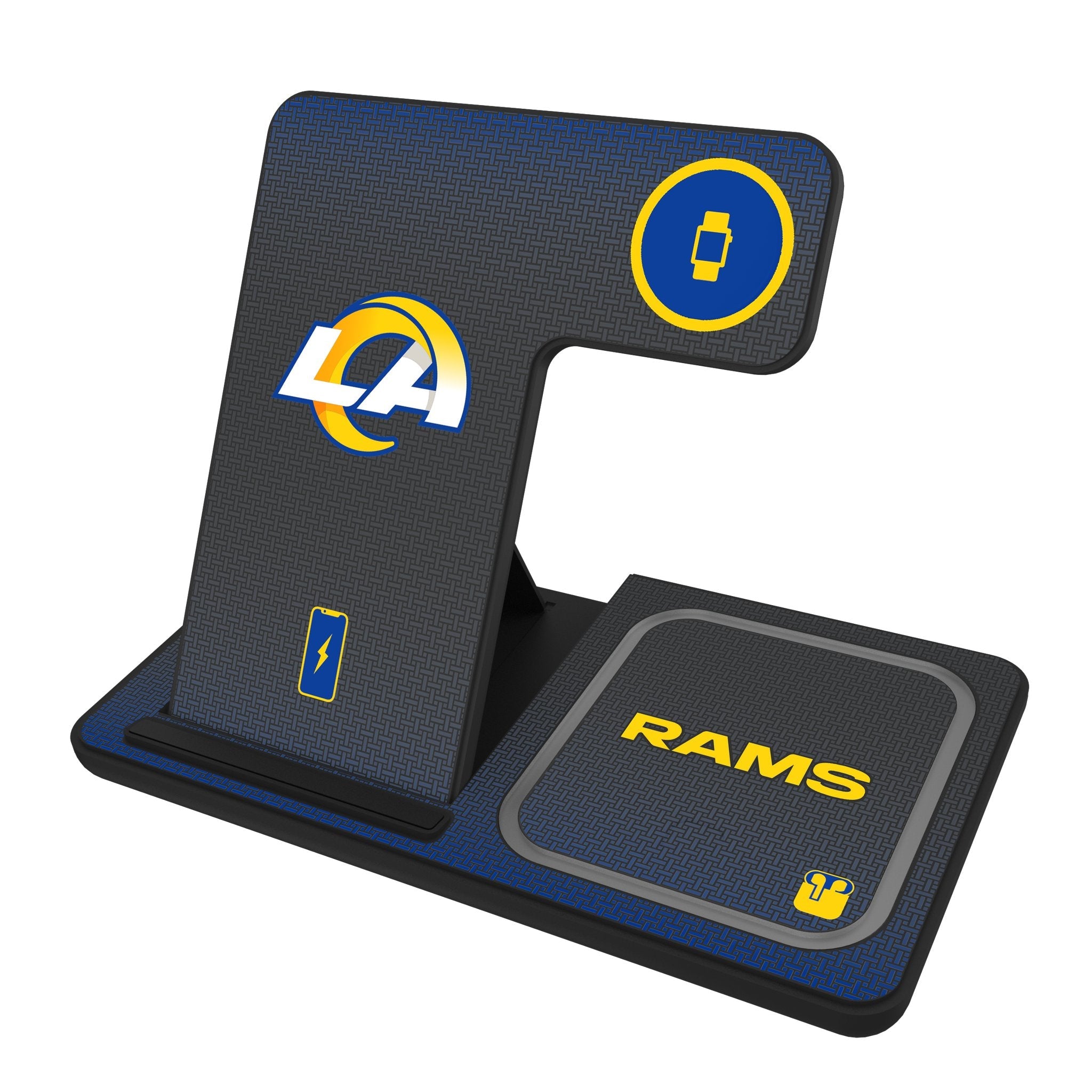 Los Angeles Rams Linen 3 in 1 Charging Station - Sports Gifts, Sports Memorabilia, Sports Collectibles, Fan Shop