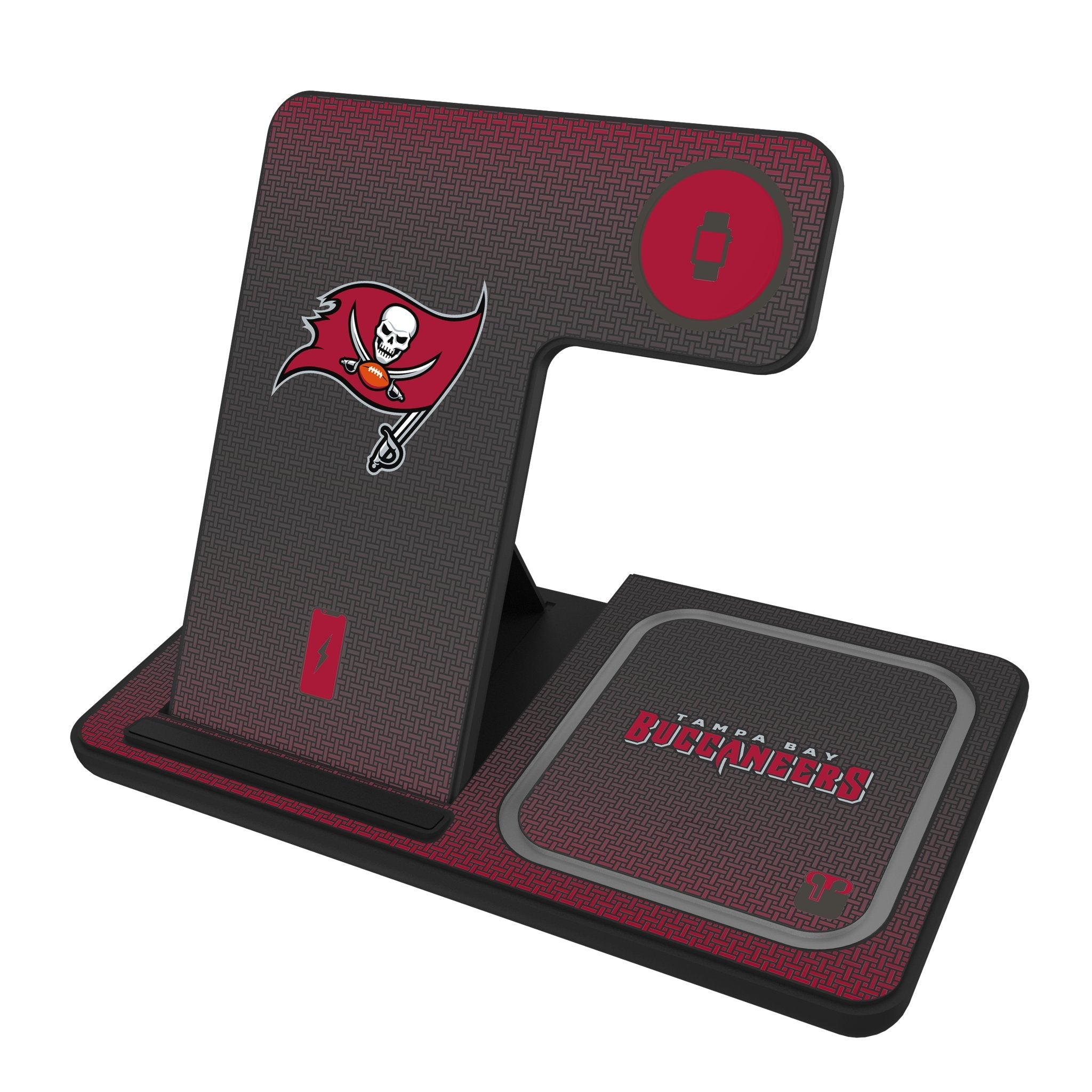 Tampa Bay Buccaneers Linen 3 in 1 Charging Station - Sports Gifts, Sports Memorabilia, Sports Collectibles, Fan Shop