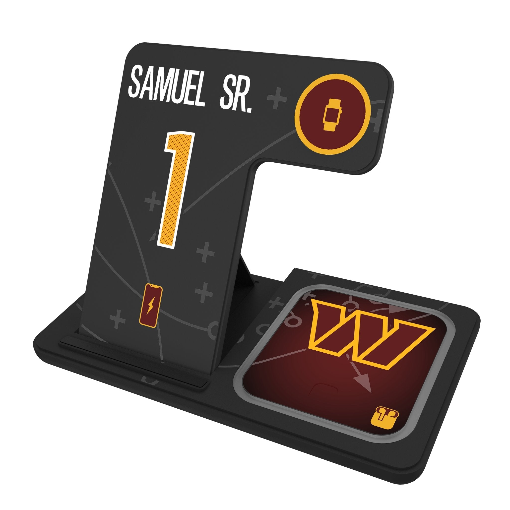 Deebo Samuel Sr. Washington Commanders 1 Game Tactic 3 in 1 Charging Station - Sports Gifts, Sports Memorabilia, Sports Collectibles, Fan Shop