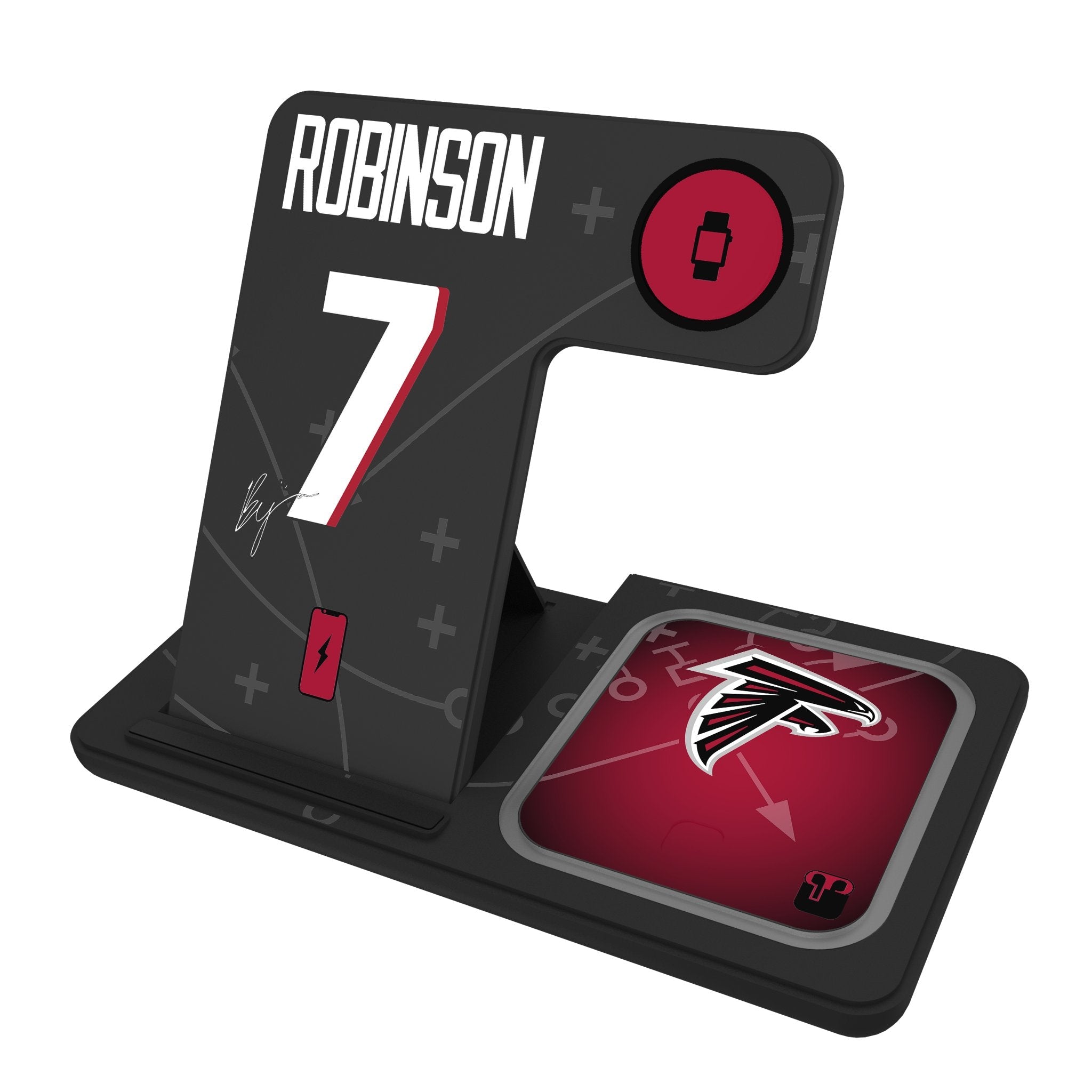 Bijan Robinson Atlanta Falcons 7 Ready 3 in 1 Charging Station - Sports Gifts, Sports Memorabilia, Sports Collectibles, Fan Shop