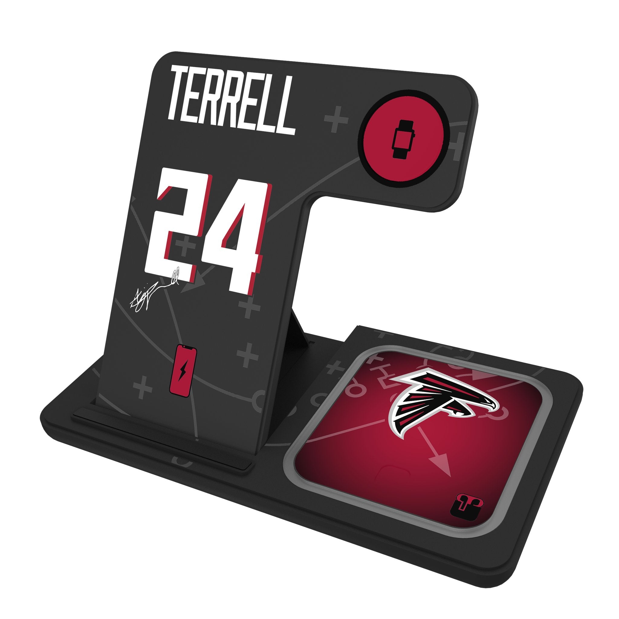 A.J. Terrell Atlanta Falcons 24 Ready 3 in 1 Charging Station - Sports Gifts, Sports Memorabilia, Sports Collectibles, Fan Shop