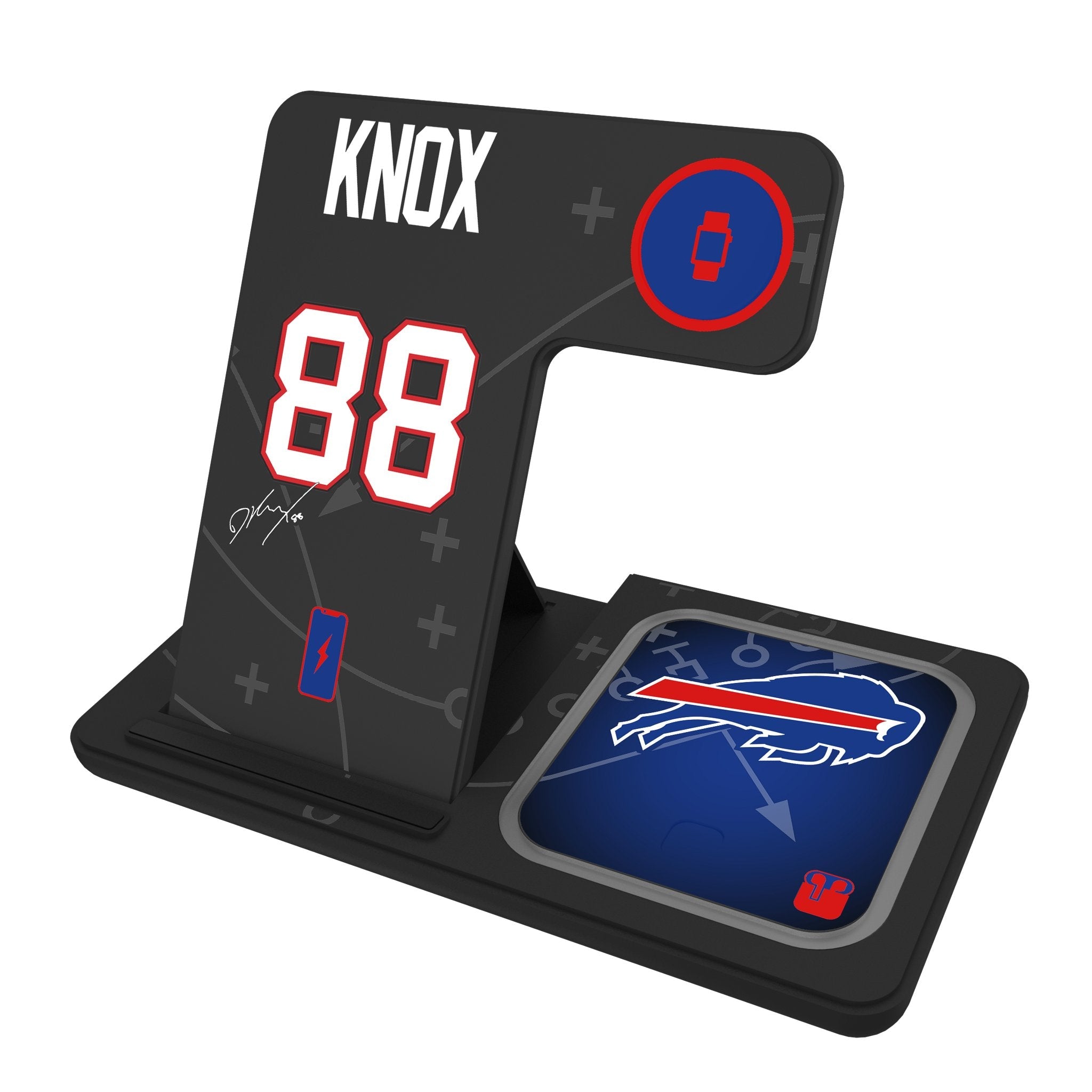 Dawson Knox Buffalo Bills 88 Ready 3 in 1 Charging Station - Sports Gifts, Sports Memorabilia, Sports Collectibles, Fan Shop