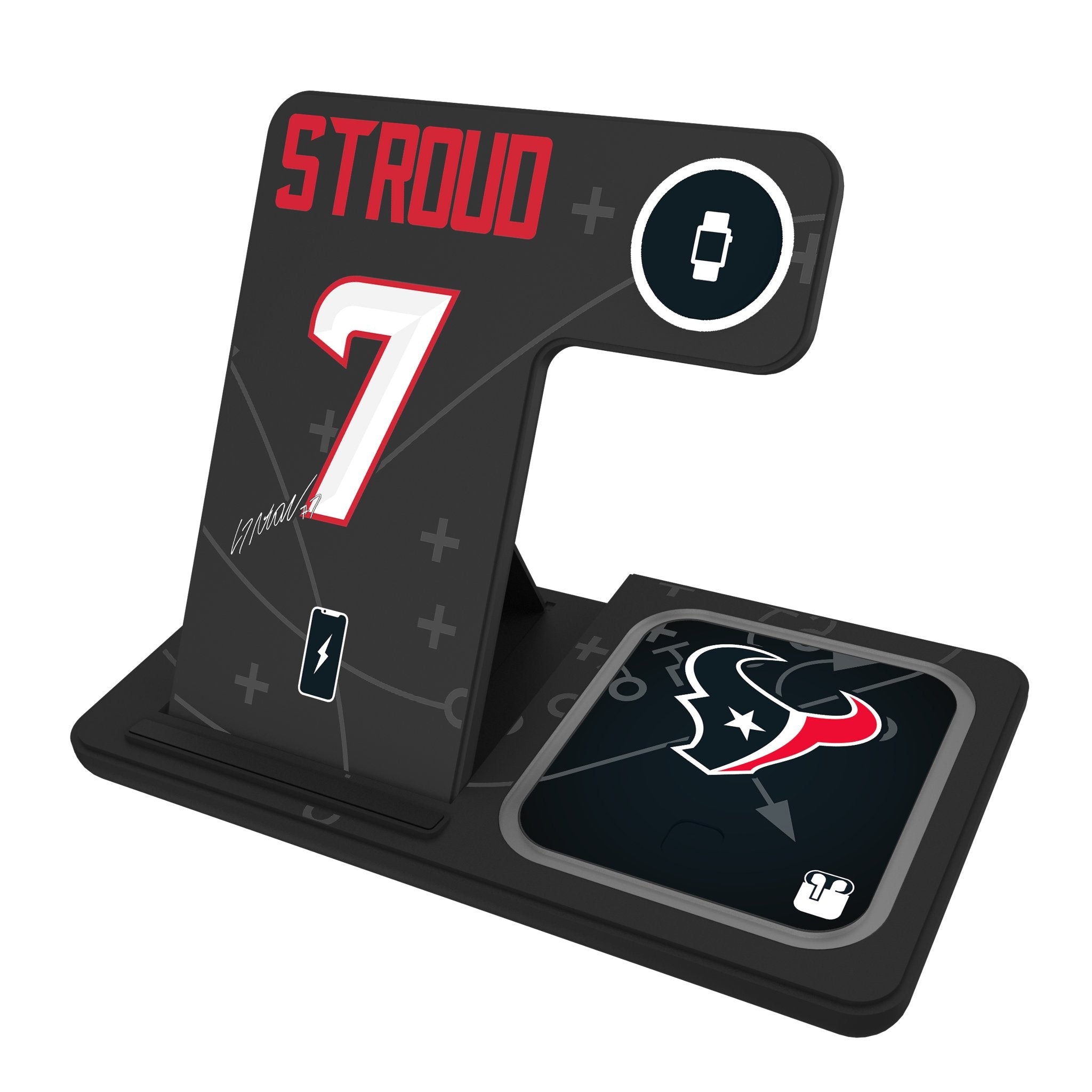C.J. Stroud Houston Texans 7 Ready 3 in 1 Charging Station - Sports Gifts, Sports Memorabilia, Sports Collectibles, Fan Shop