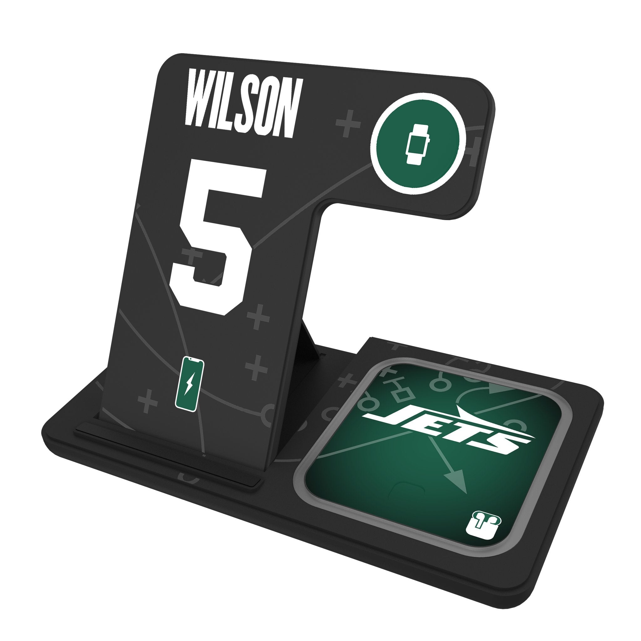 Garrett Wilson New York Jets 5 Ready 3 in 1 Charging Station - Sports Gifts, Sports Memorabilia, Sports Collectibles, Fan Shop