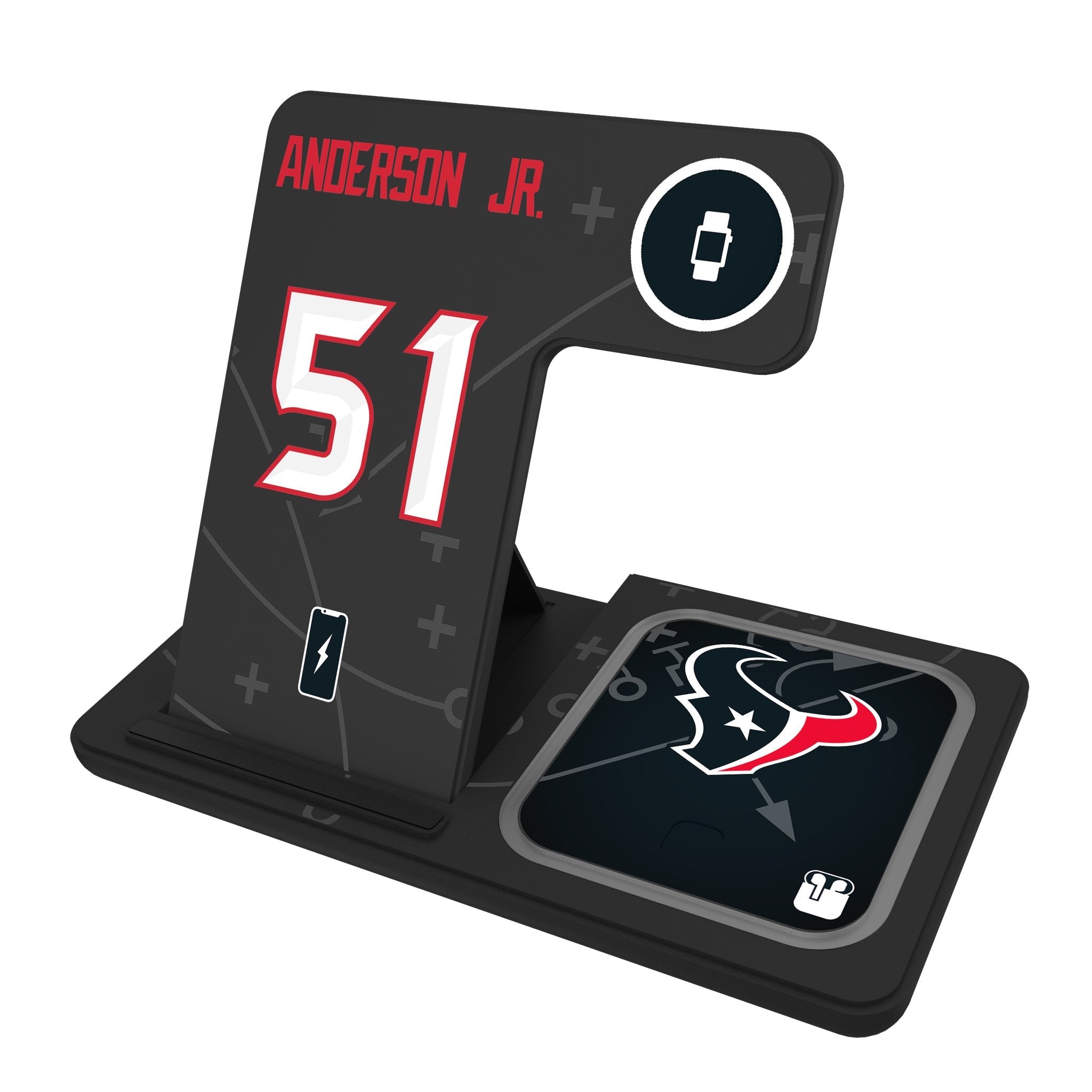 Will Anderson Jr. Houston Texans 51 Ready 3 in 1 Charging Station - Sports Gifts, Sports Memorabilia, Sports Collectibles, Fan Shop