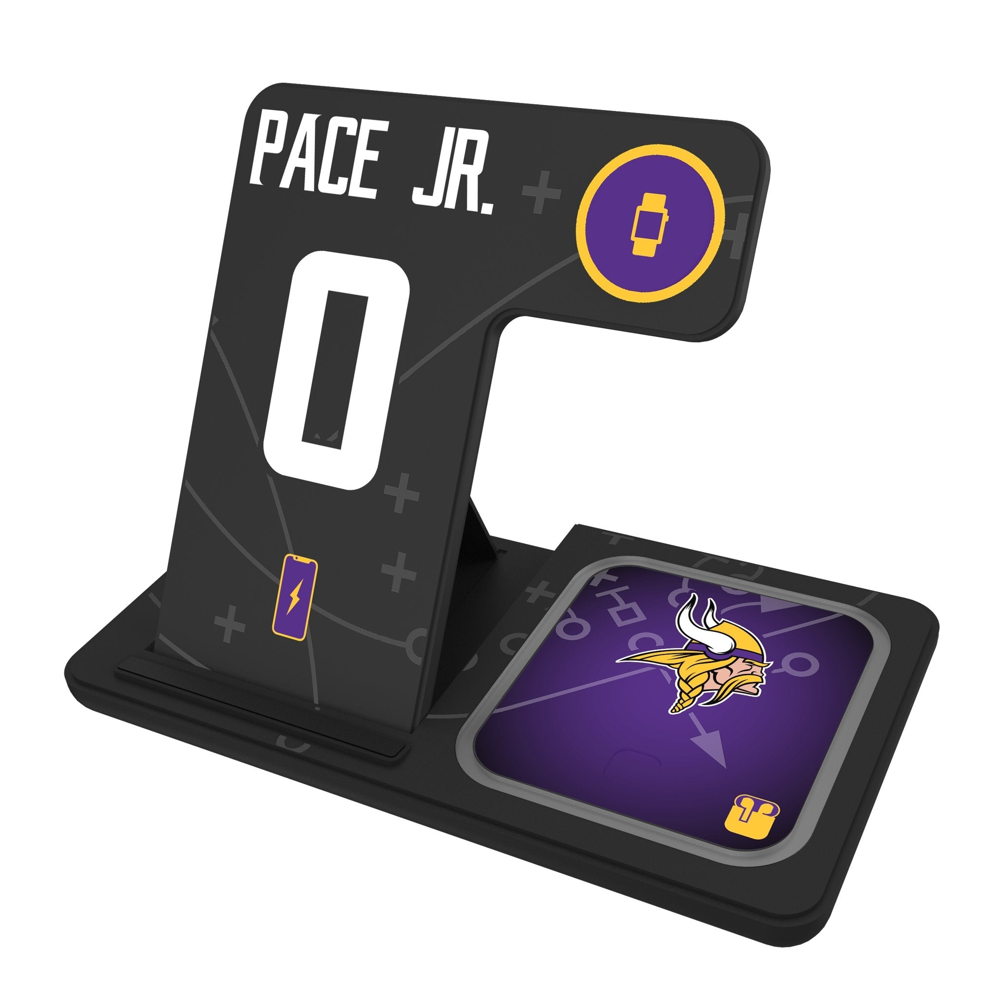 Ivan Pace Jr. Minnesota Vikings 0 Ready 3 in 1 Charging Station - Sports Gifts, Sports Memorabilia, Sports Collectibles, Fan Shop