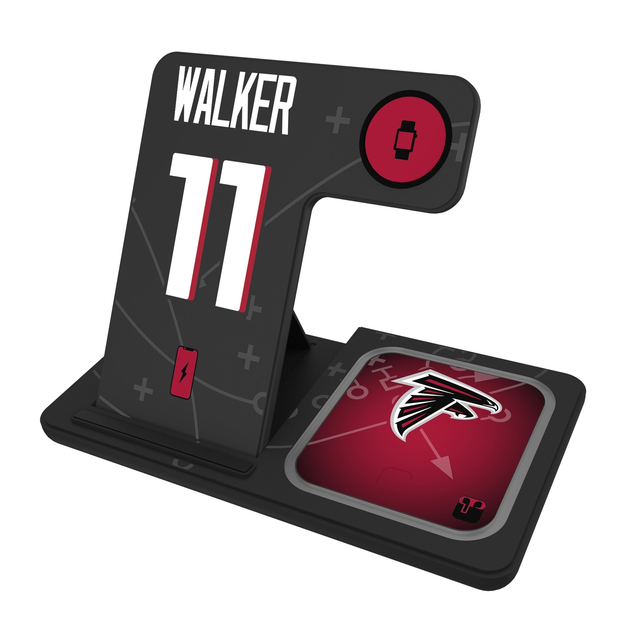 Jalon Walker Atlanta Falcons 11 Game Tactic 3 in 1 Charging Station - Sports Gifts, Sports Memorabilia, Sports Collectibles, Fan Shop