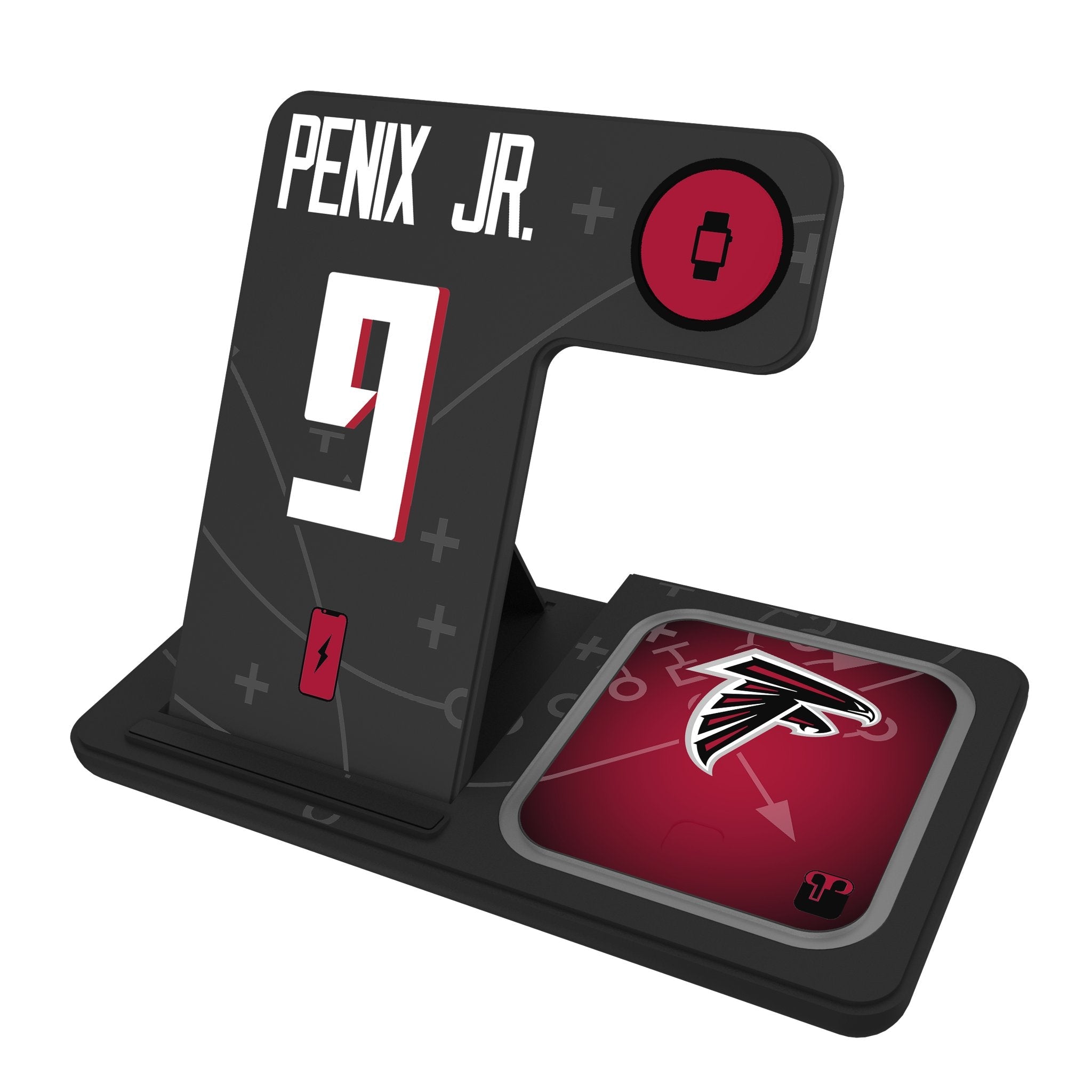 Michael Penix Jr. Atlanta Falcons 9 Game Tactic 3 in 1 Charging Station - Sports Gifts, Sports Memorabilia, Sports Collectibles, Fan Shop