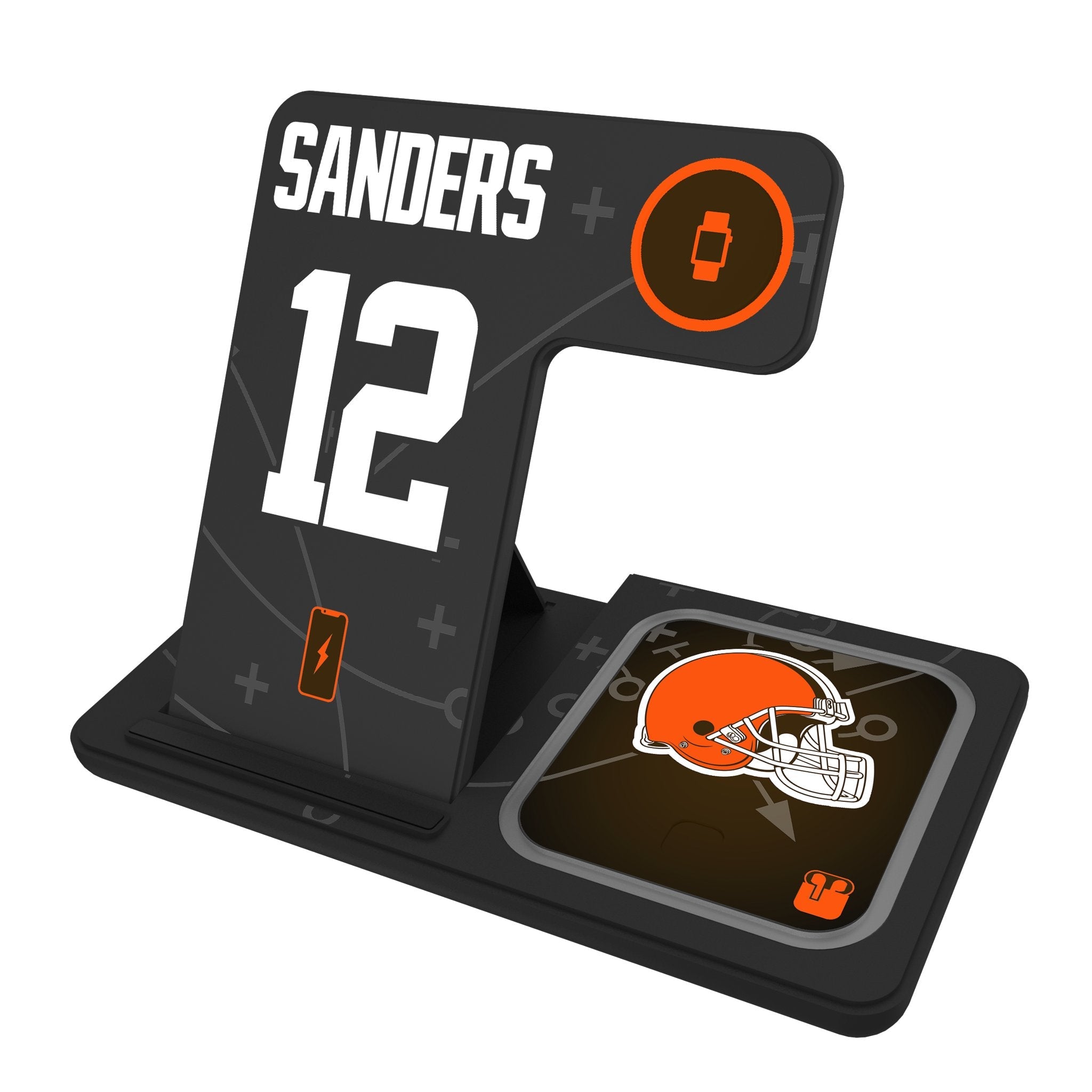 Shedeur Sanders Cleveland Browns 12 Game Tactic 3 in 1 Charging Station - Sports Gifts, Sports Memorabilia, Sports Collectibles, Fan Shop