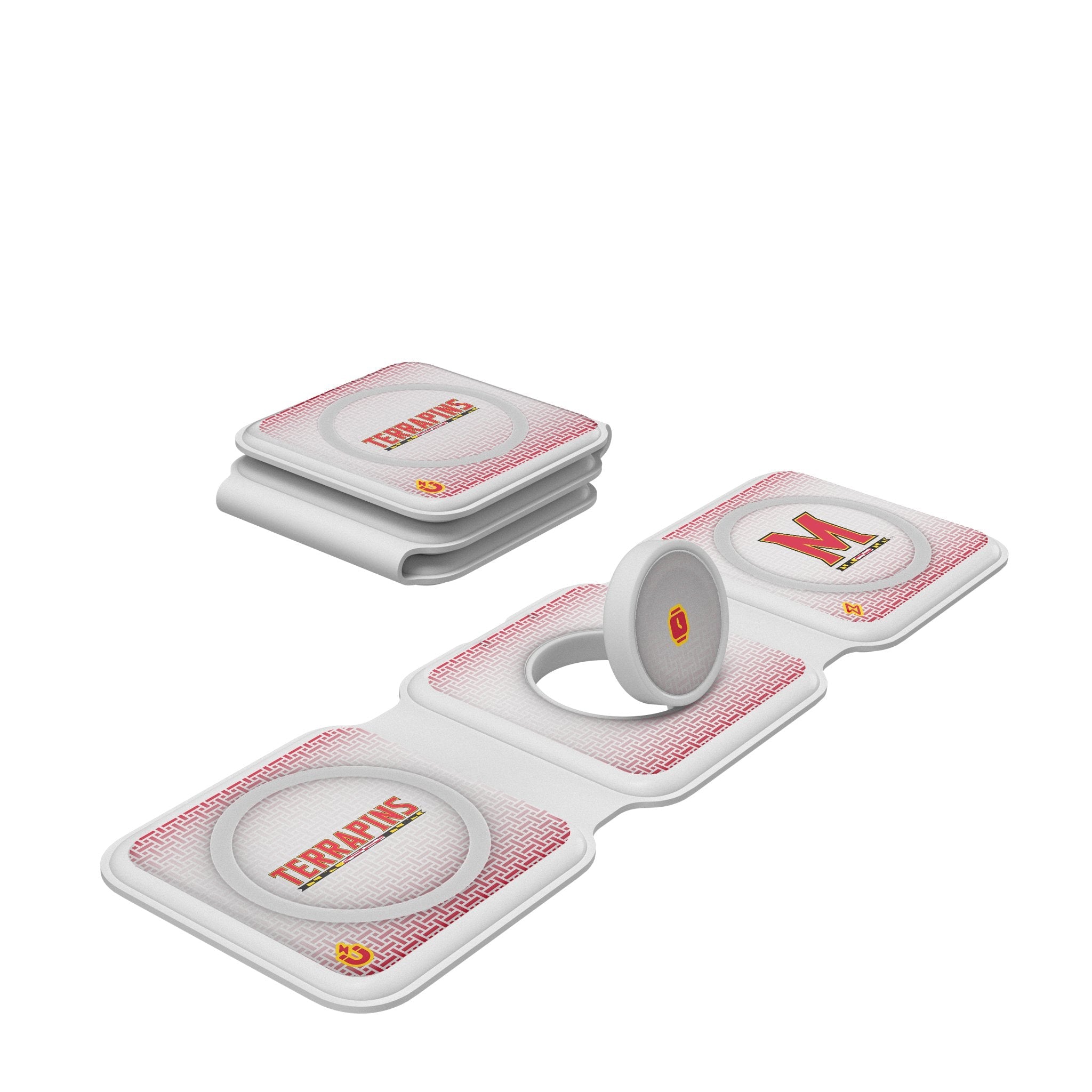 University of Maryland Terrapins Linen Foldable 3 in 1 Charger - Sports Gifts, Sports Memorabilia, Sports Collectibles, Fan Shop