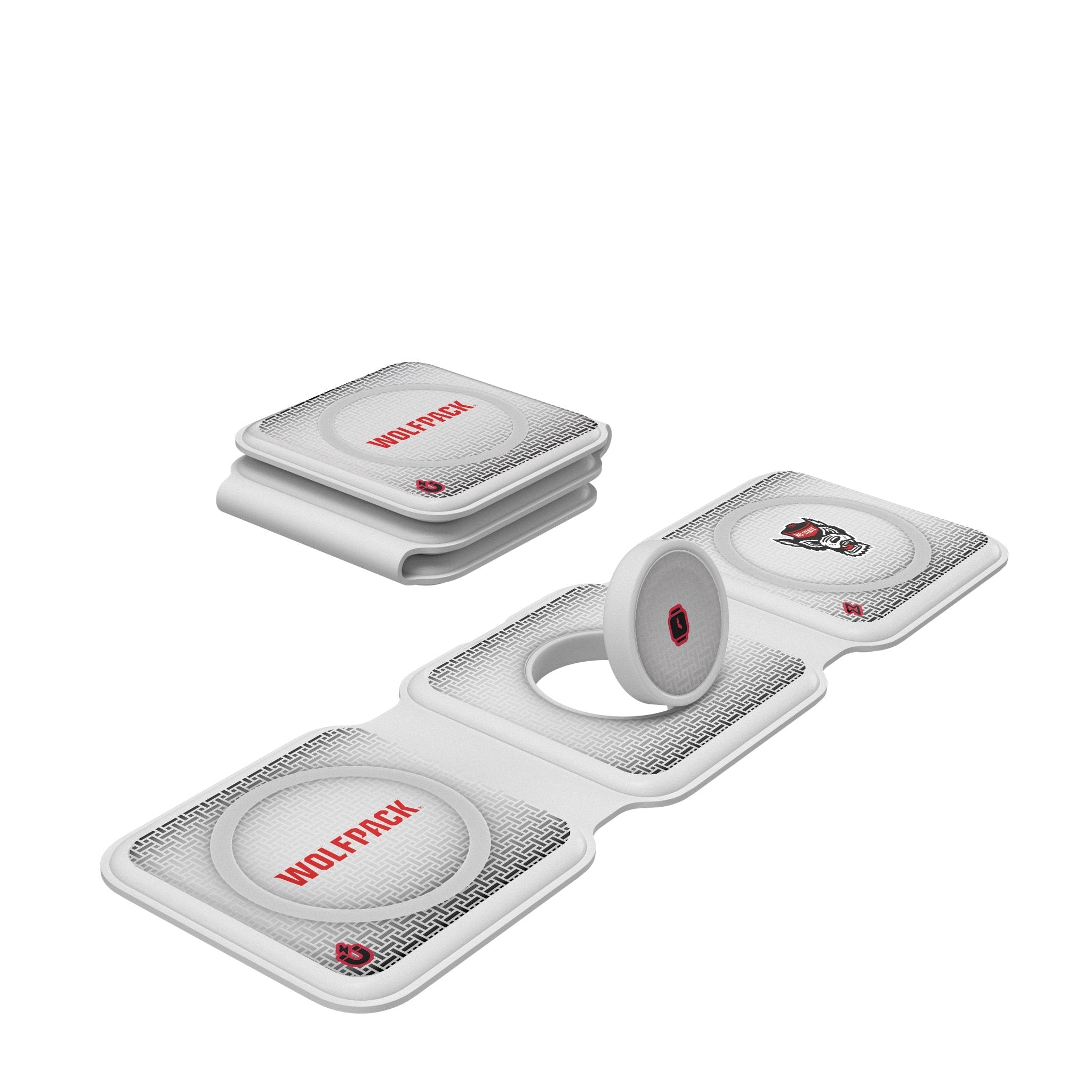 North Carolina State University Wolfpack Linen Foldable 3 in 1 Charger - Sports Gifts, Sports Memorabilia, Sports Collectibles, Fan Shop